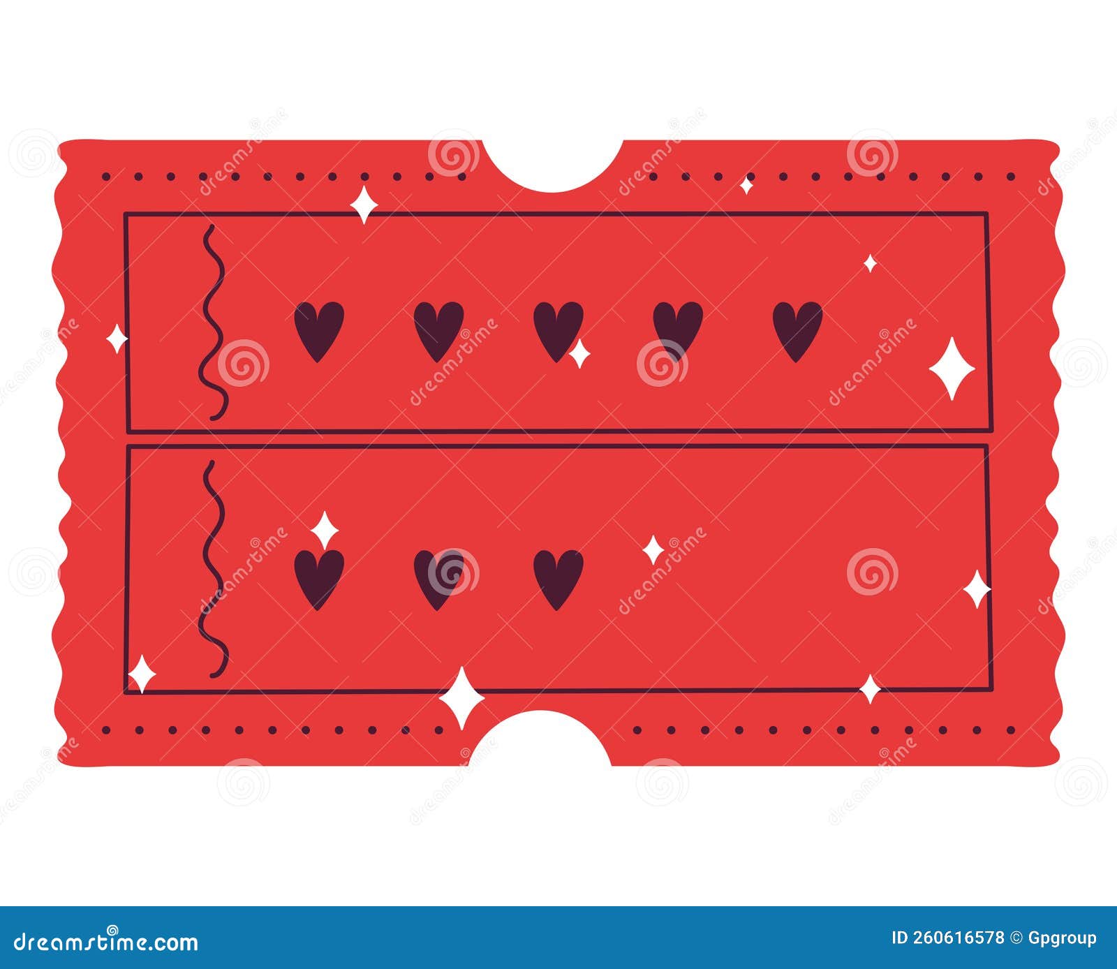 Red coupon design stock vector. Illustration of event 260616578