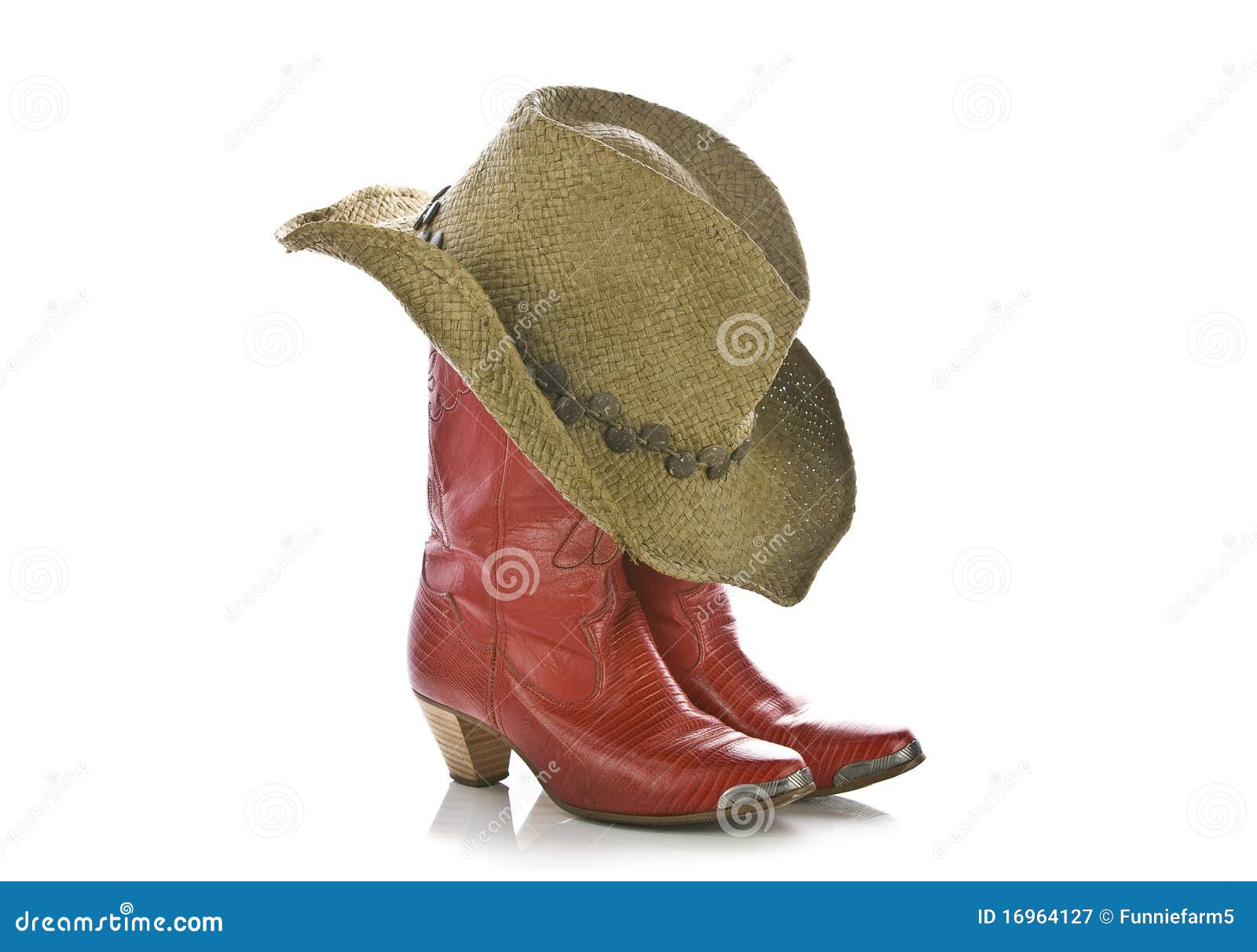 red cowgirl boots and hat 
