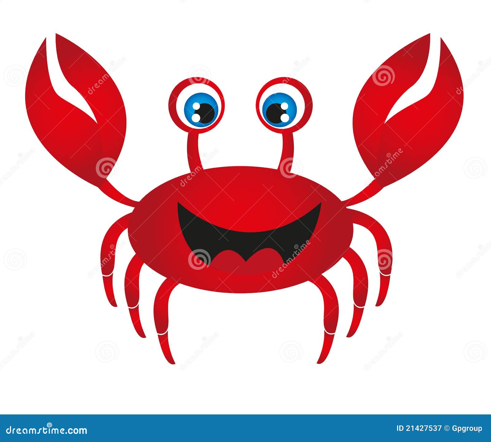 Red crab cartoon stock illustration. Illustration of armour 21427537