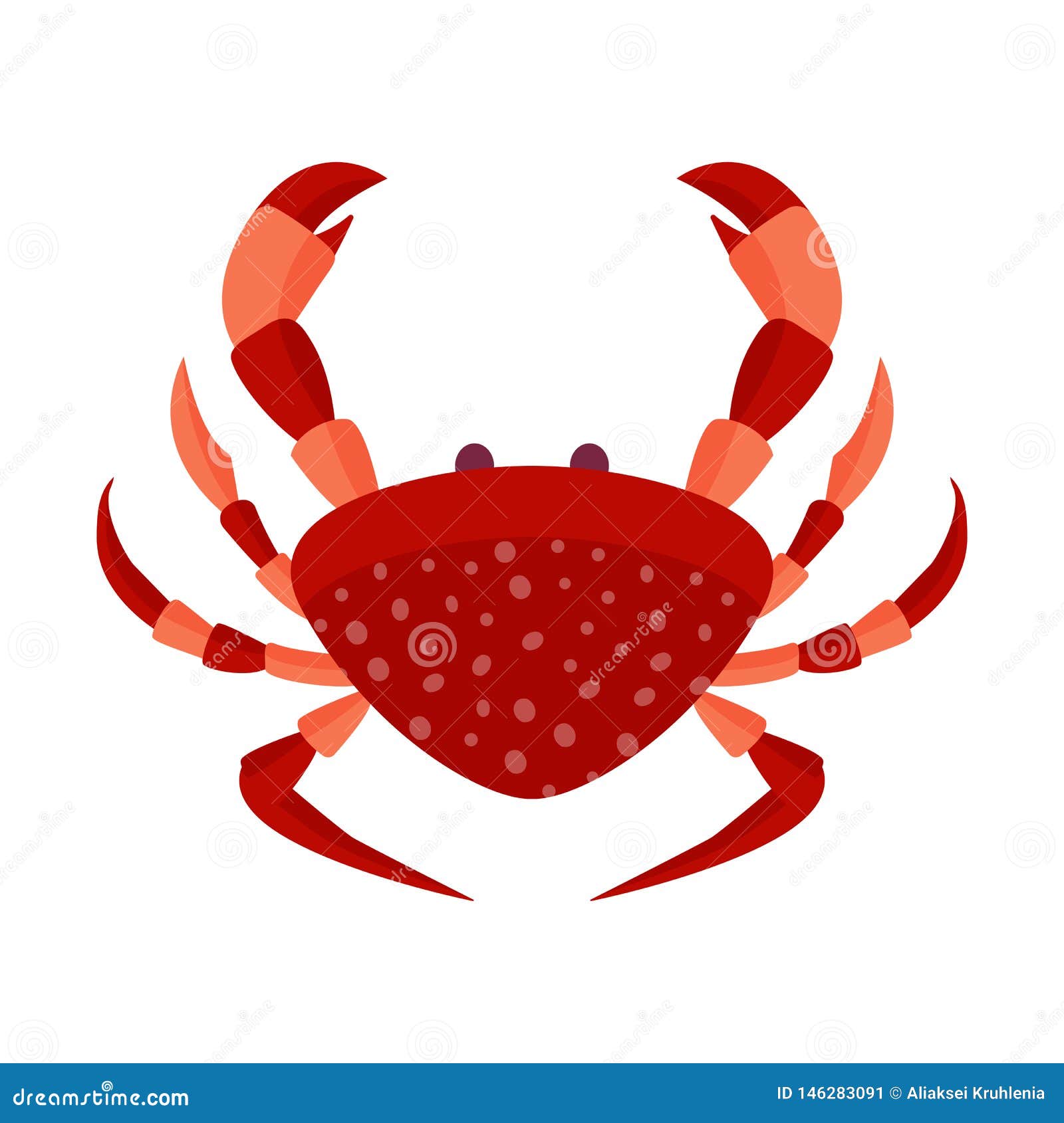 Crab Icon, Simple Style Cartoon Vector 81631695