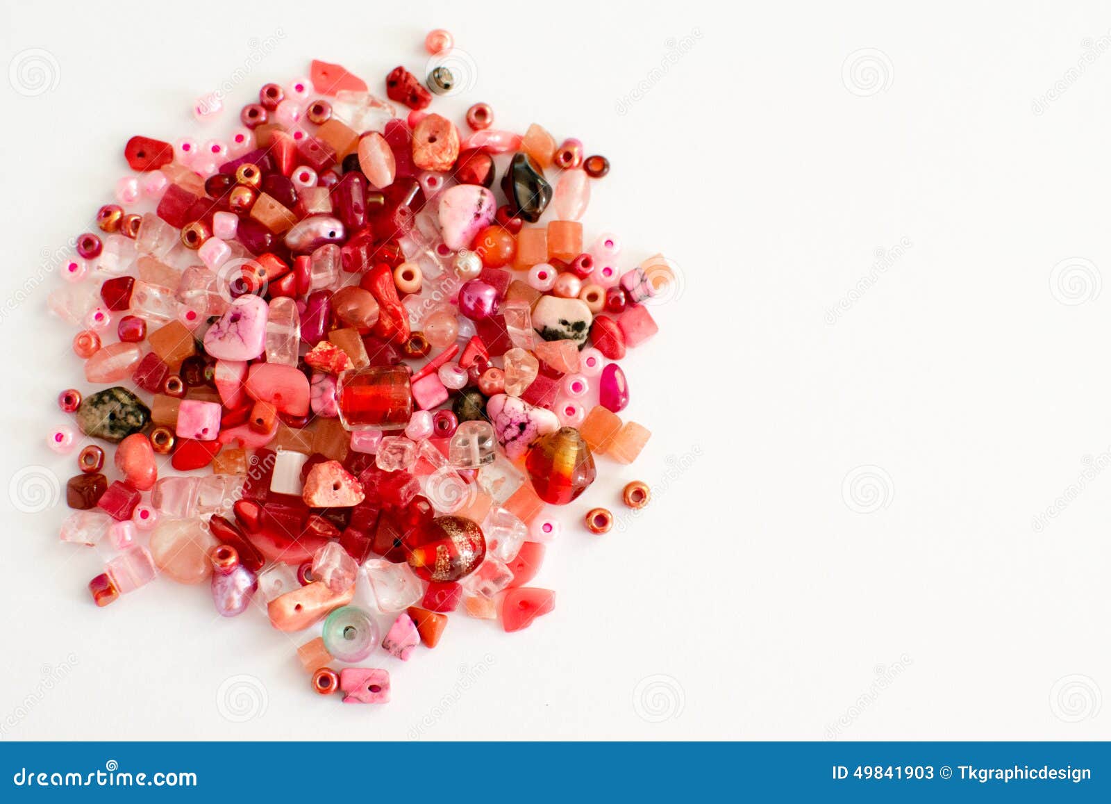 Red craft beads stock image. Image of accessories, background 49841903