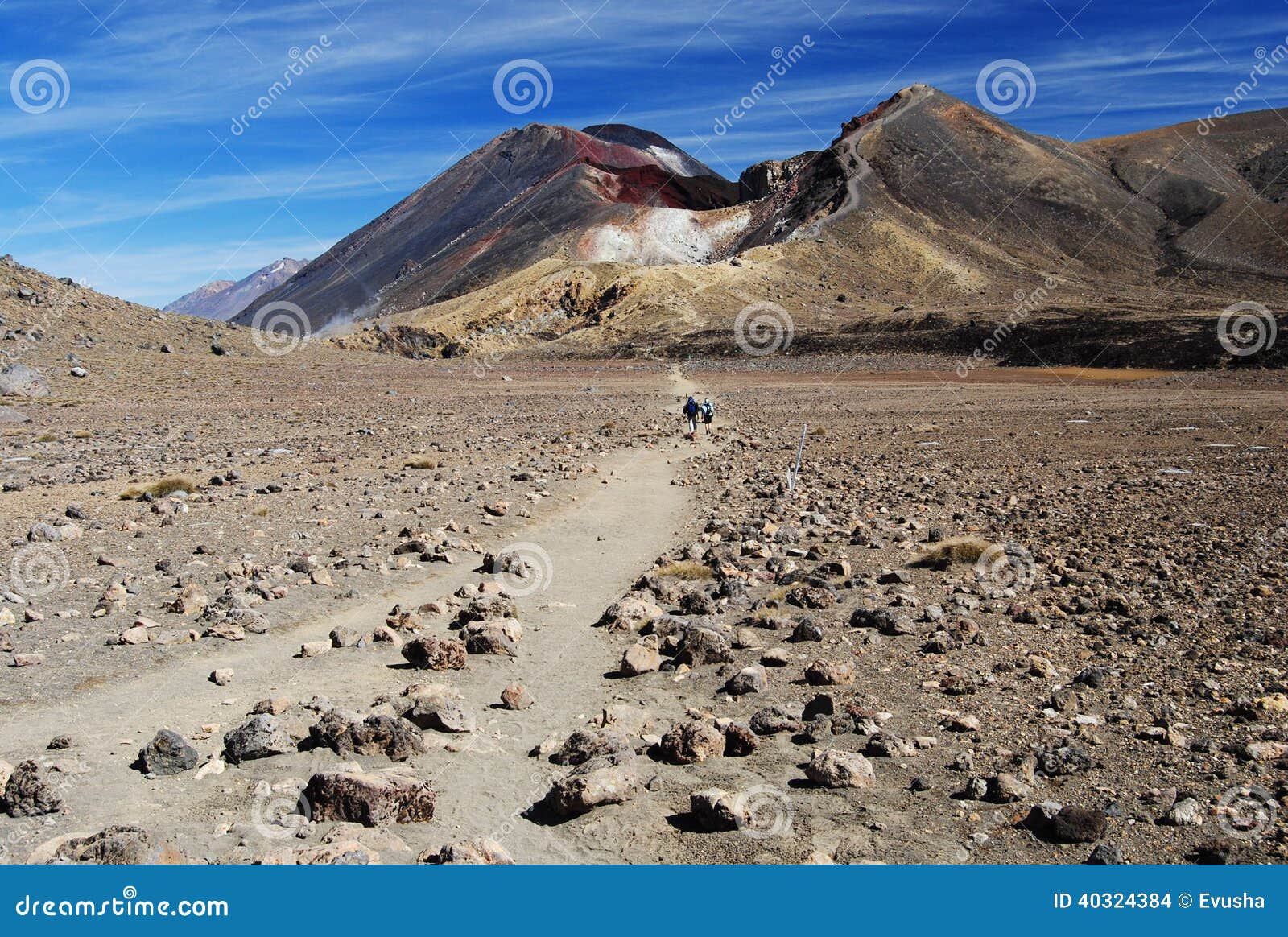 Red crater, New Zealand. Red crater volcano, Tongariro Crossing, New Zealand