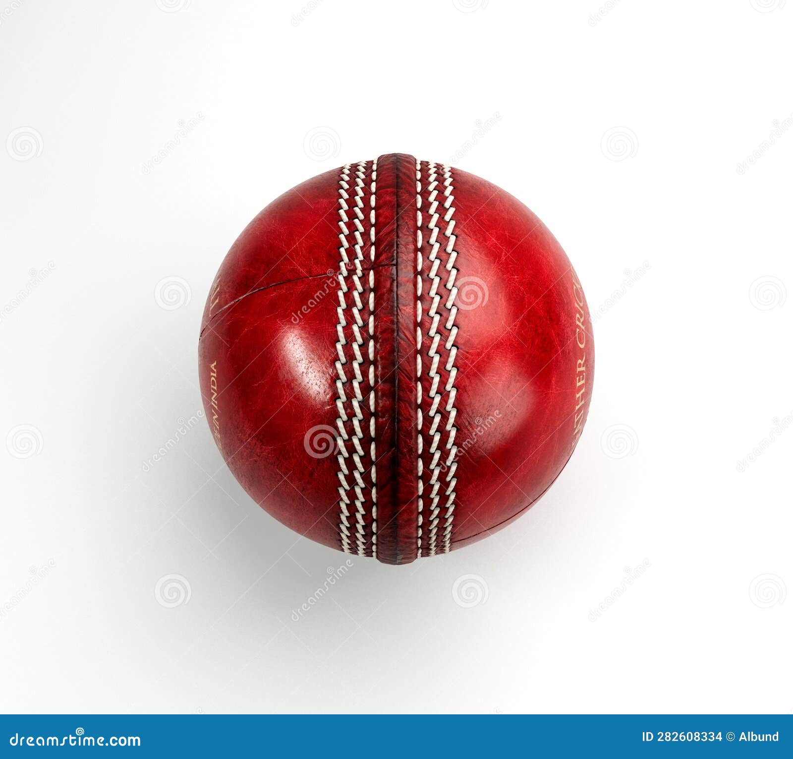 Red Cricket Ball stock illustration. Illustration of shadow 282608334