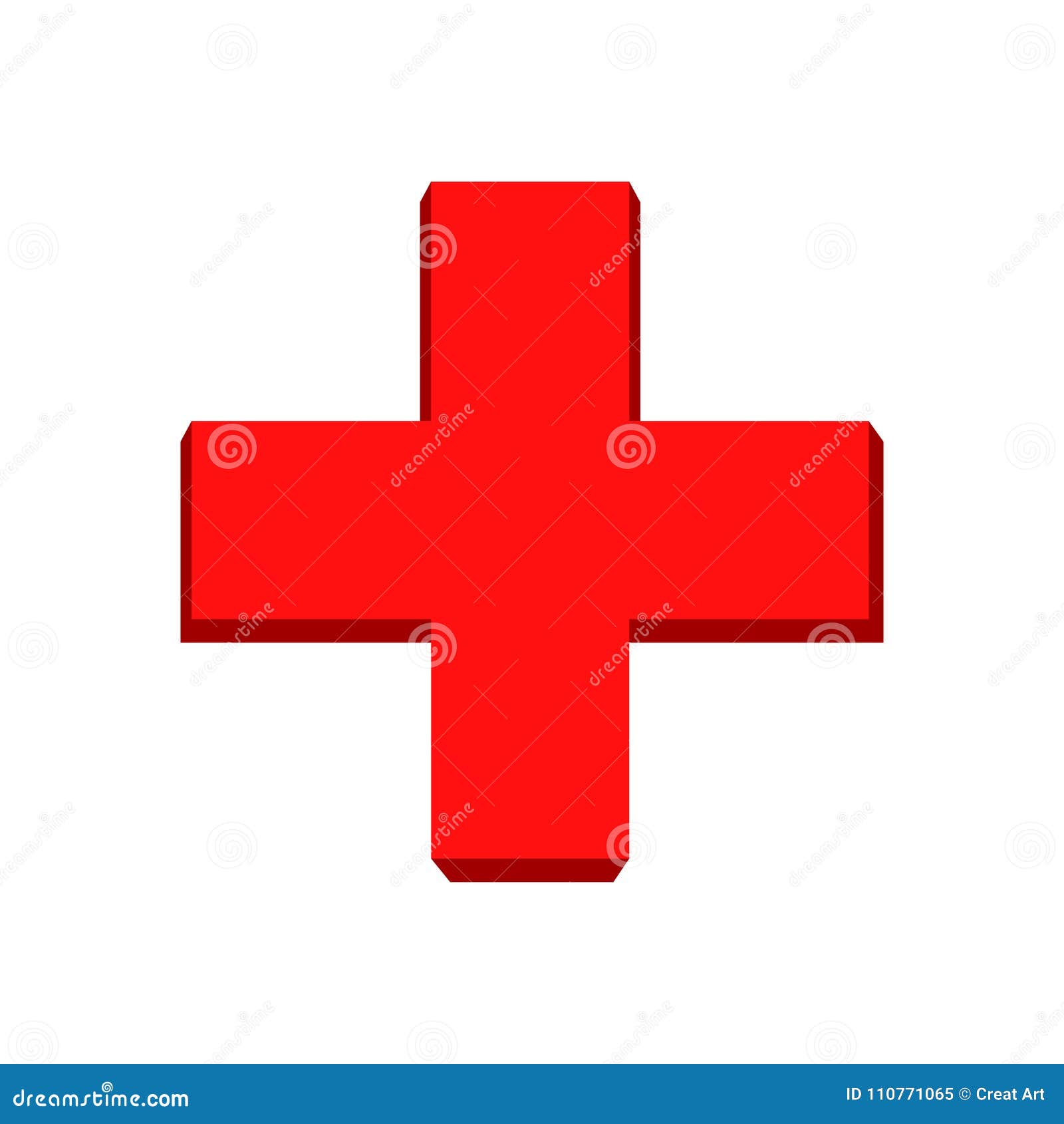 Red Cross Symbol.Vector Red Cross Editorial Image - Illustration of symbol,  icon: 110771065