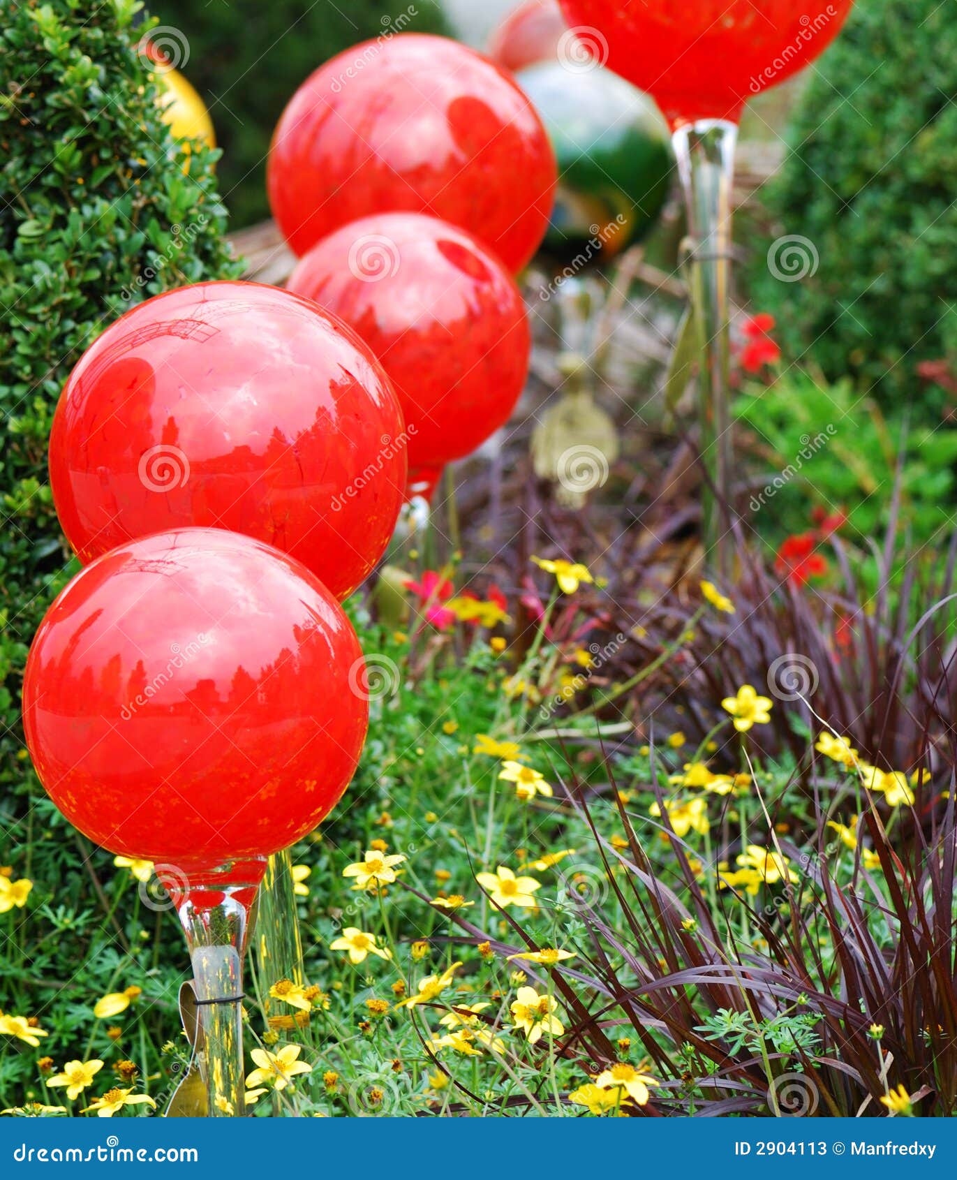 Red crystal balls stock image. Image of creative, round 2904113