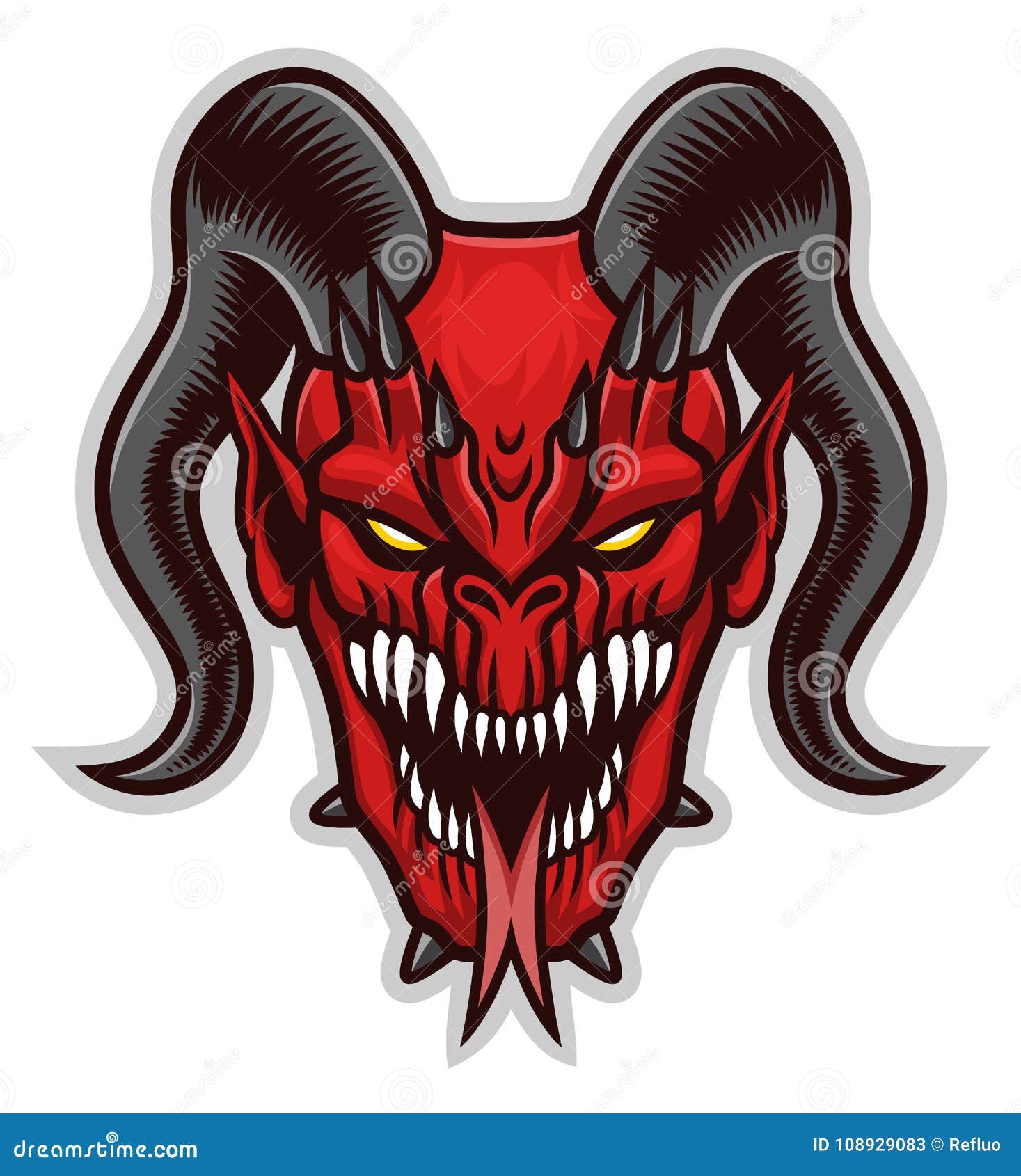 Illustration of a demon head hi-res stock photography and images - Page 7 -  Alamy