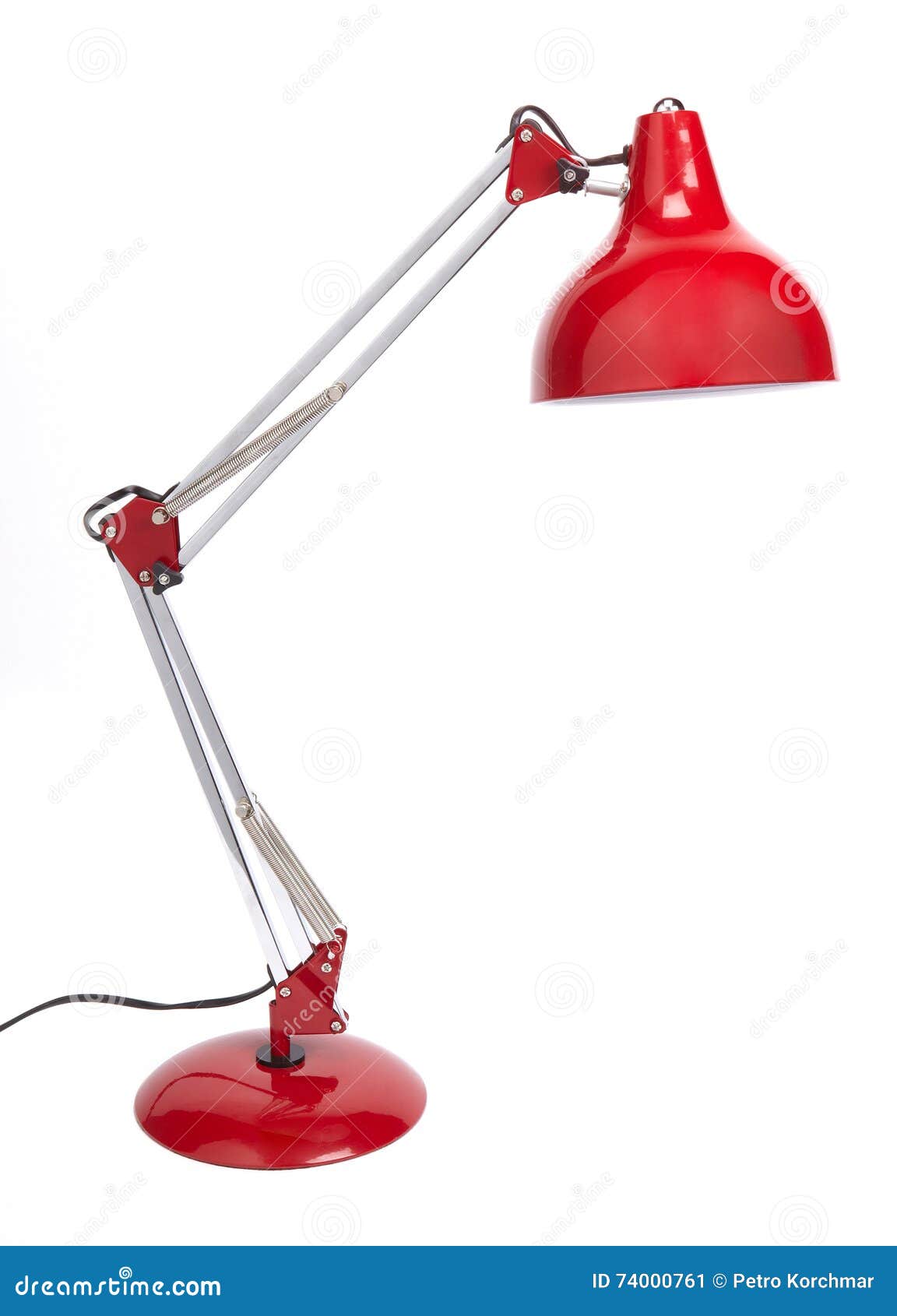 Red Desk Lamp Stock Image Image Of Clipping Desklamp 74000761