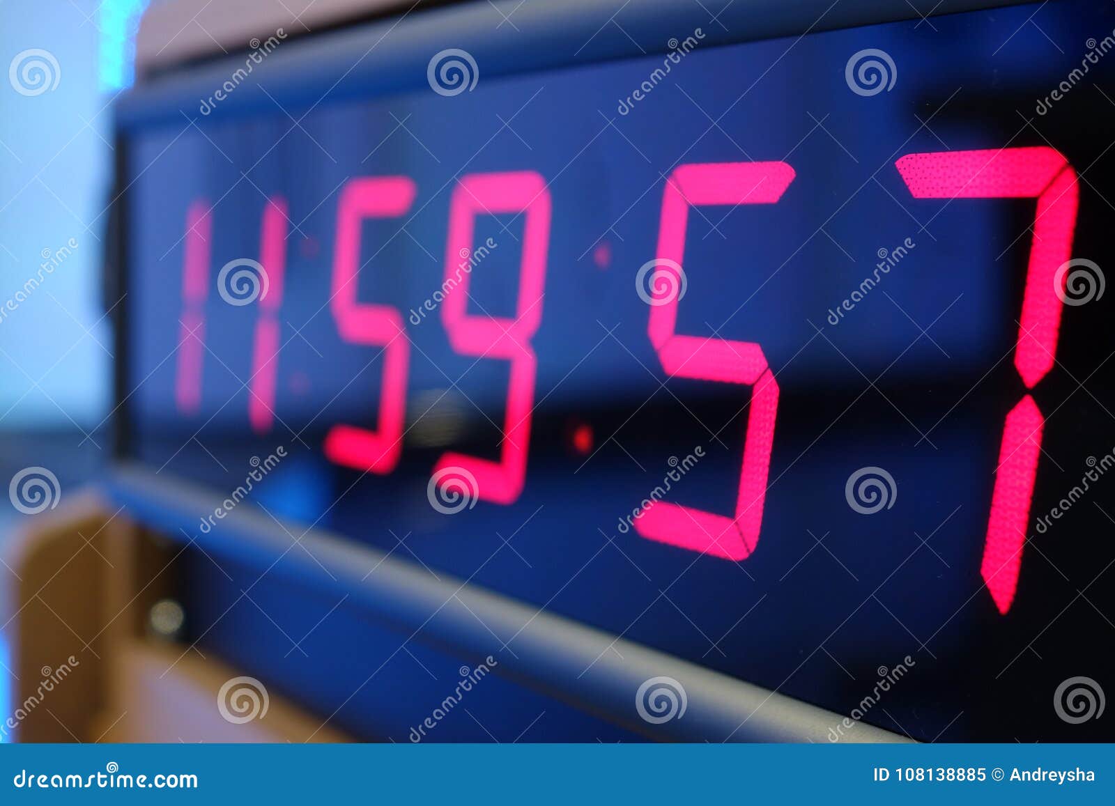 Red Digital Timer, Numbers Counting. Stock Image Image of device