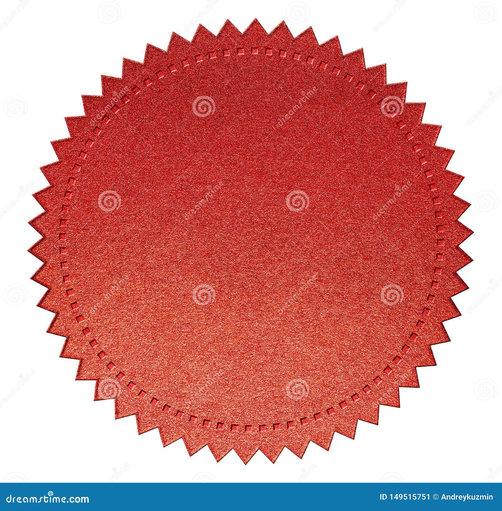 red diploma or certificate seal 