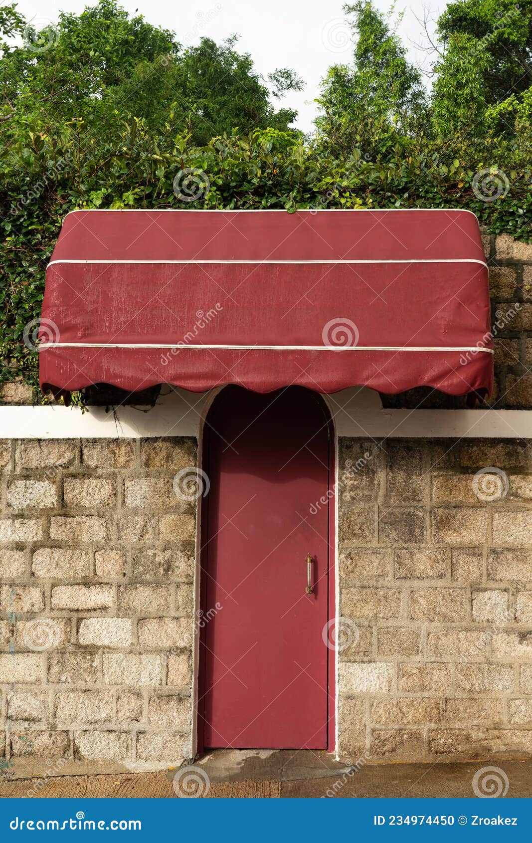 Red Door Cover with Brick and Leaf Cover Stock Photo Image of enter