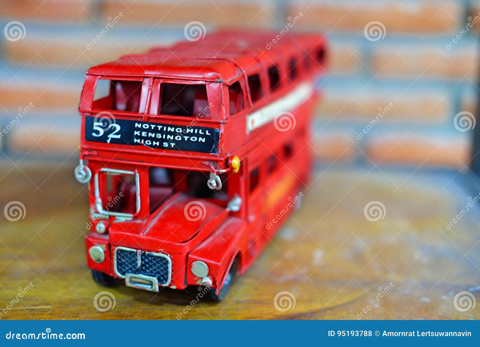 Red Double Decker London Bus Model Toy Stock Photo Image of public