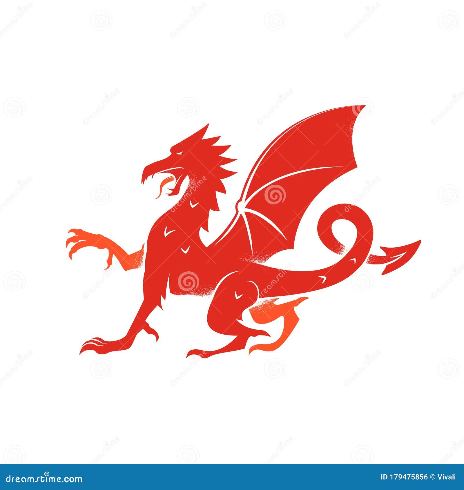 præst Ripples Spædbarn Red Dragon Logo, Isolated Icon on the White Background, Dragon Symbol from Flag  of Wales. Stock Vector - Illustration of flag, knight: 179475856