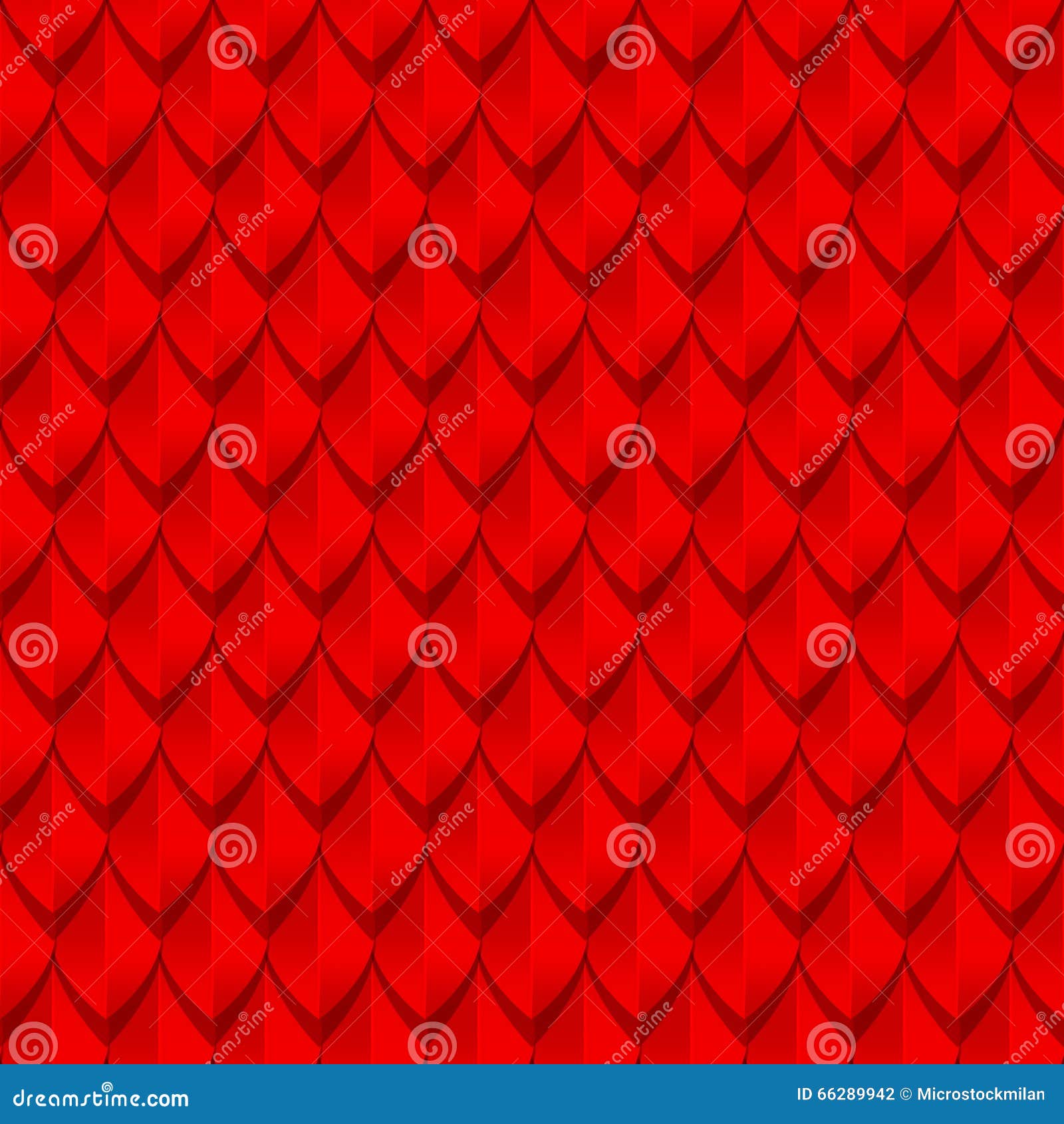 Red Dragon Scales Seamless Background Texture Stock Vector