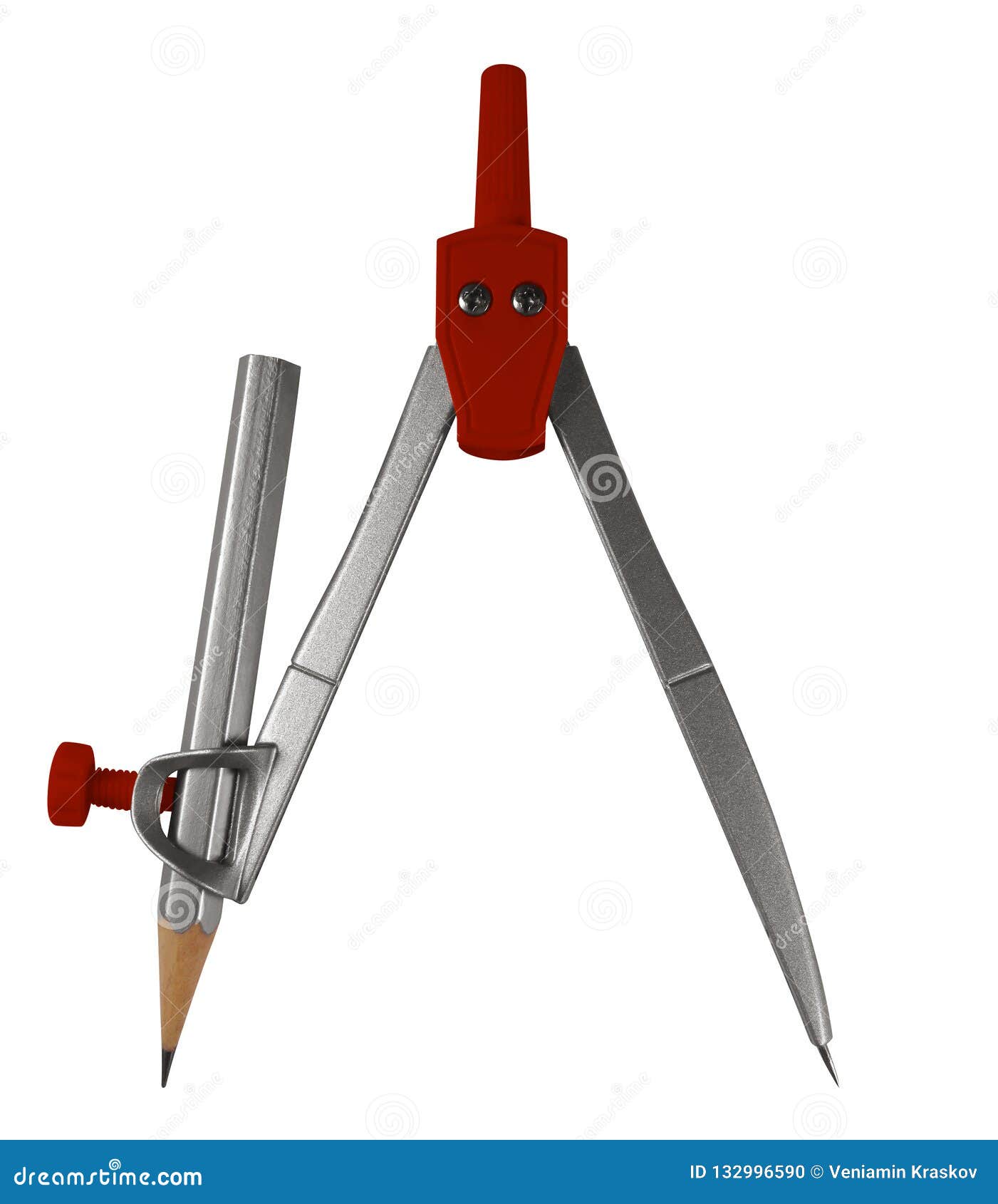 Drawing Compass Isolated Red Stock Photo Image Of Object Background