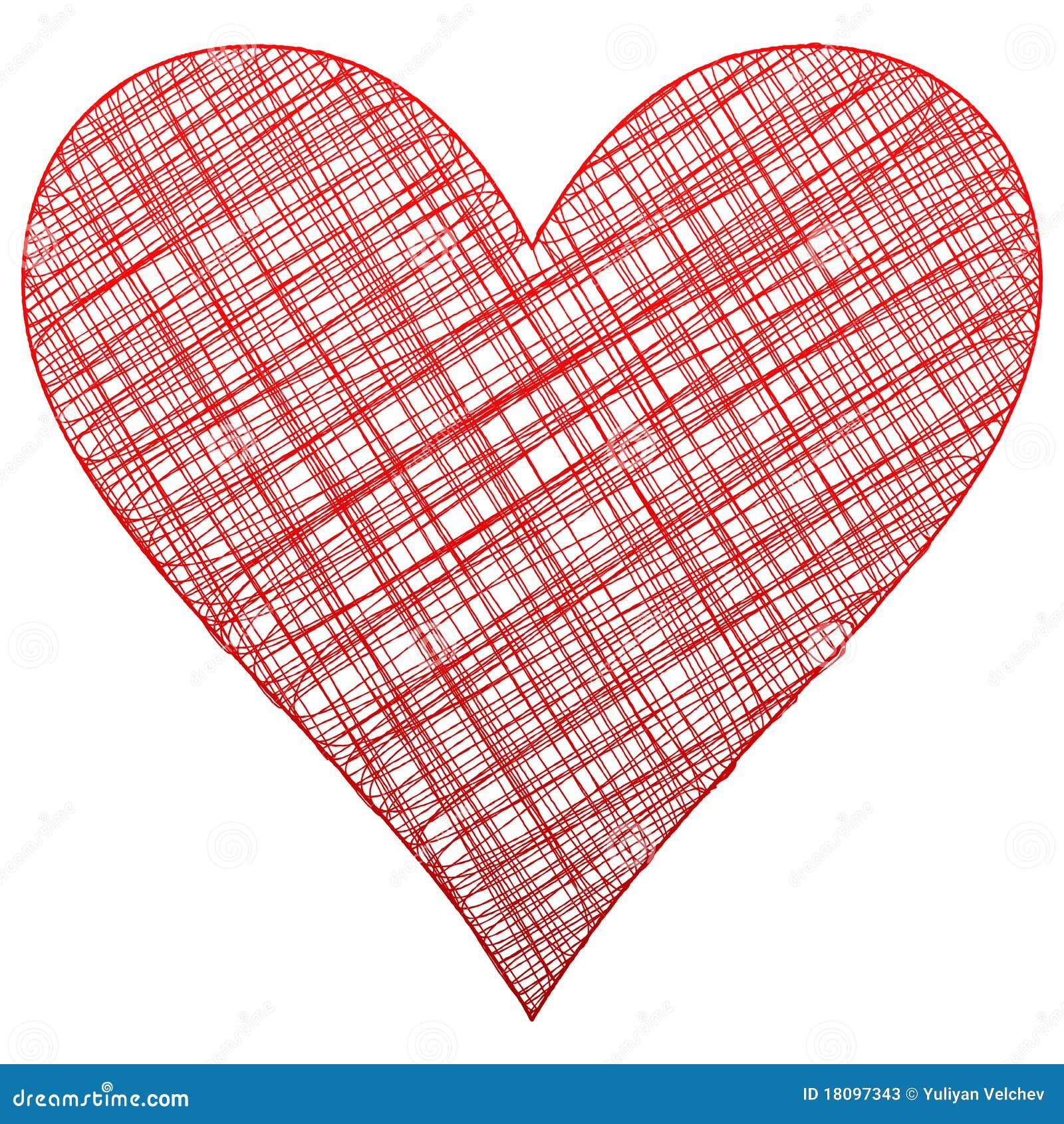 Red drawing heart symbol vector. Illustration of valentines - 18097343