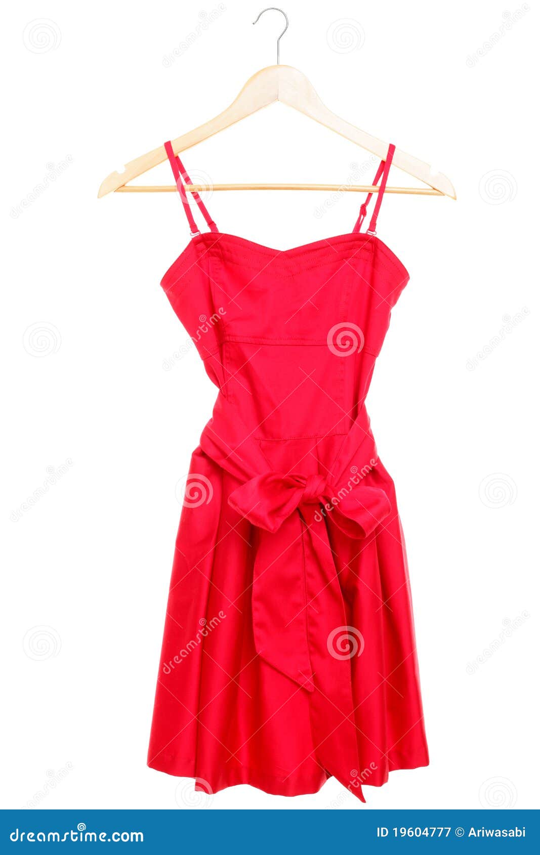 Red Dress On Hanger Isolated Royalty Free Stock Photography - Image ...