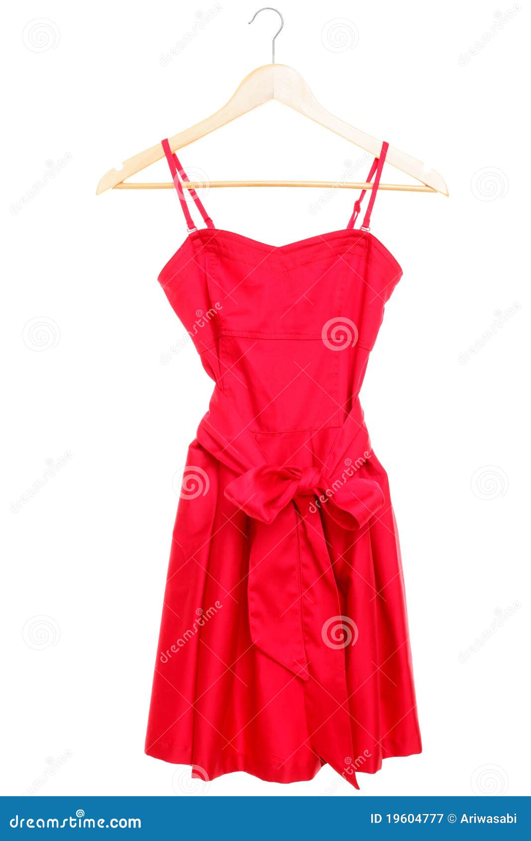 Red Dress On Hanger Isolated Royalty Free Stock Photography Image
