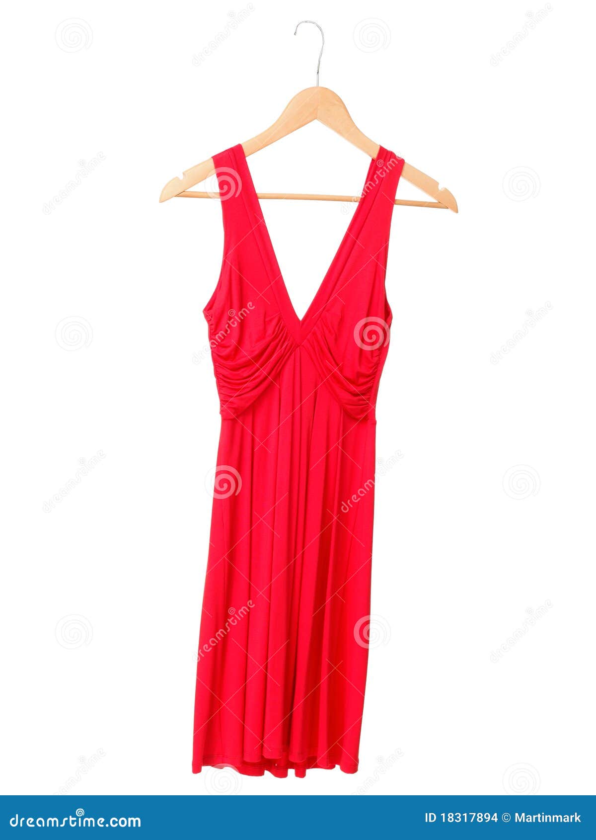 Red Dress Isolated on White Stock Photo - Image of fashionable, hanger ...
