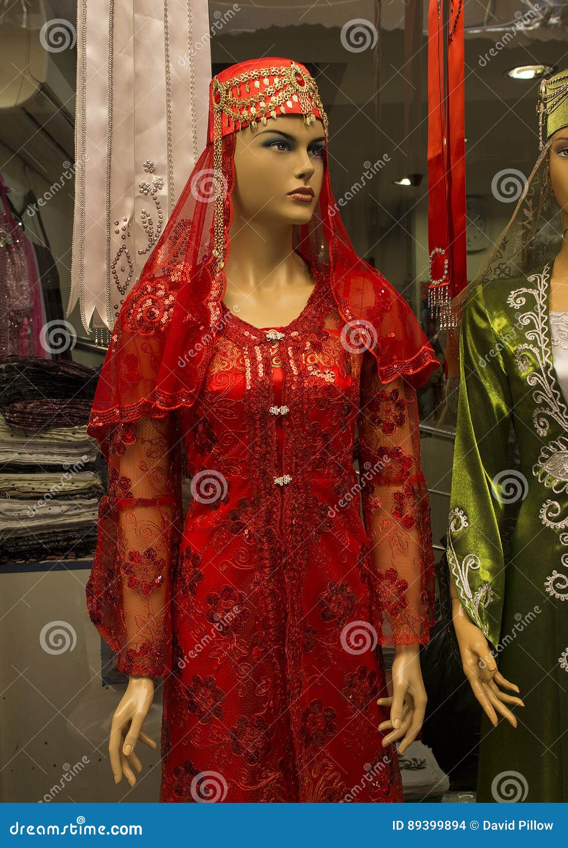 Beige Turkish Hijab Wedding Gown 373BEJ - Neva-style.com