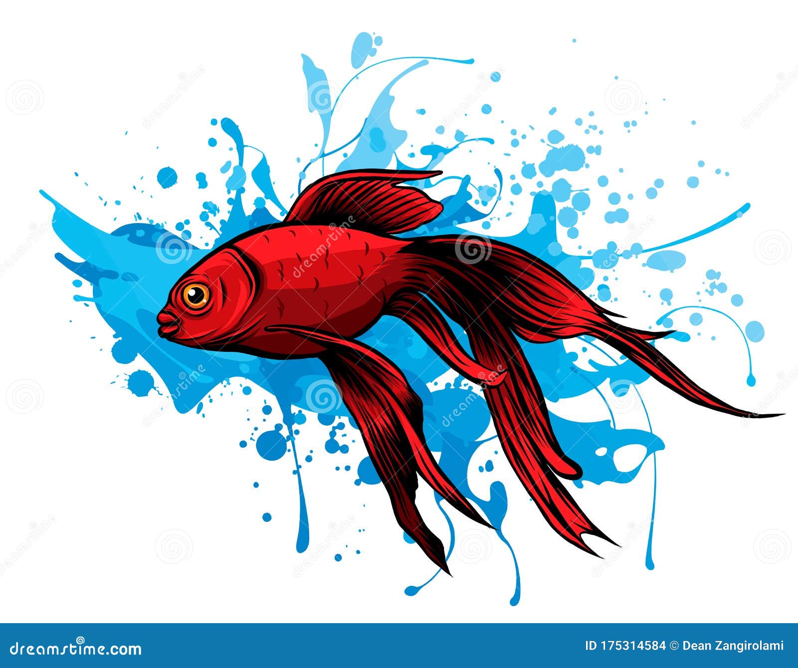 Download Red Drum, Redfish. Vector Illustration With Refined ...