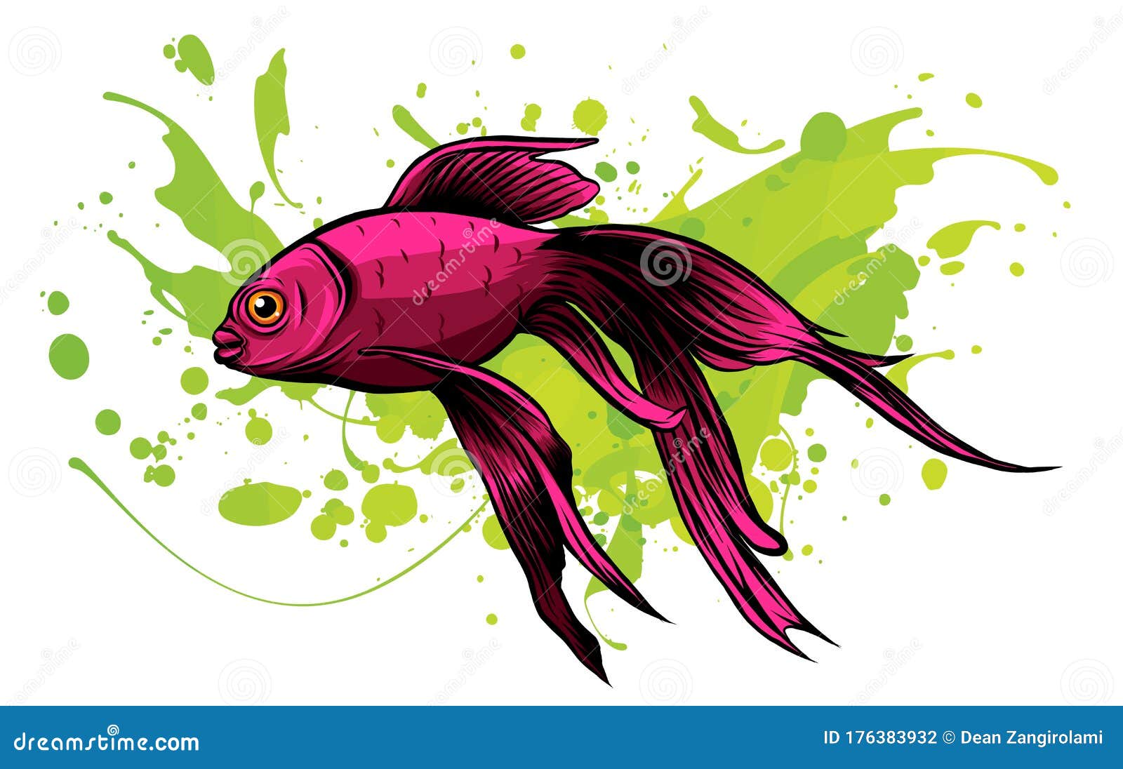 Download Red Drum, Redfish. Vector Illustration With Refined ...