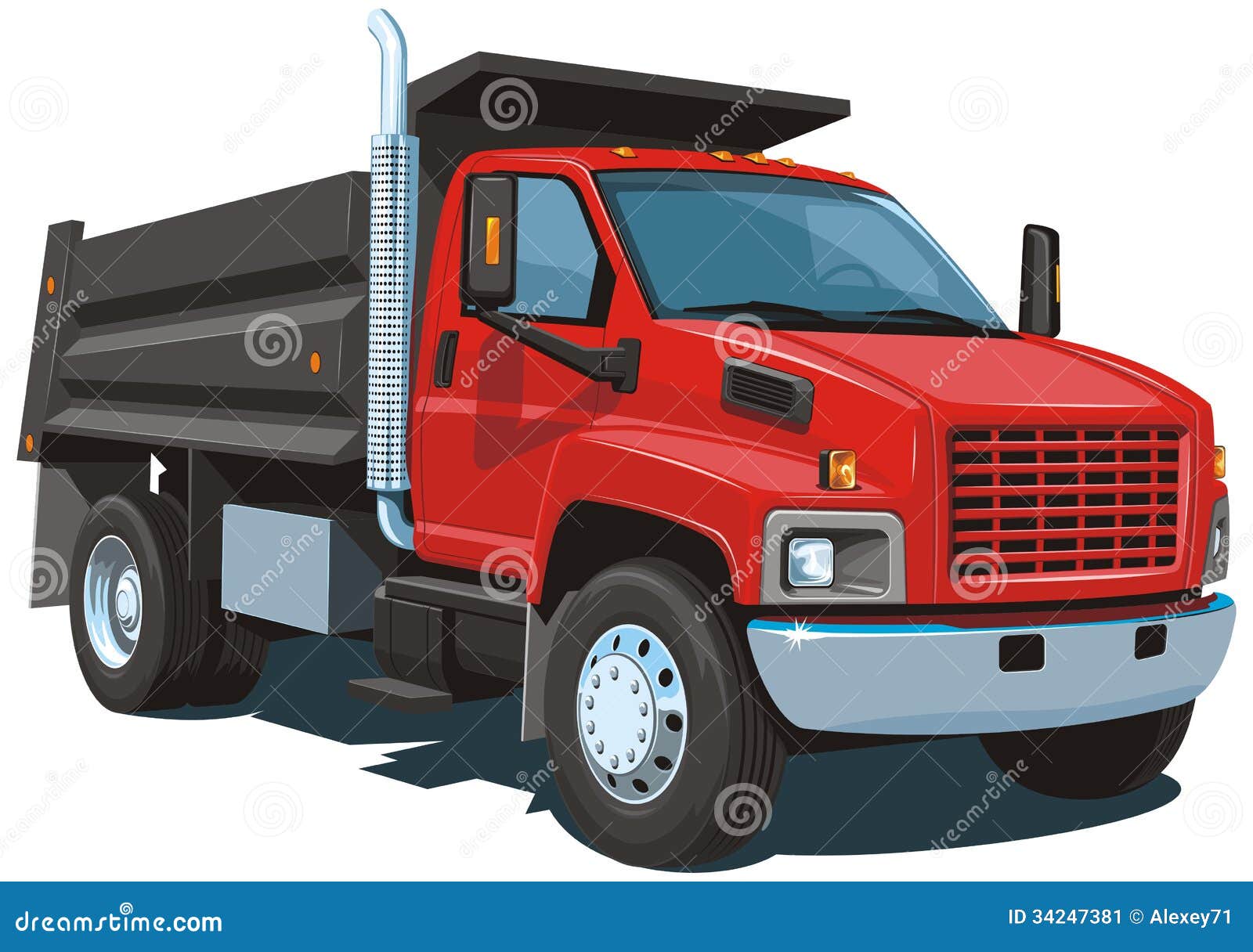 Red dump truck stock vector. Illustration of transportation  34247381