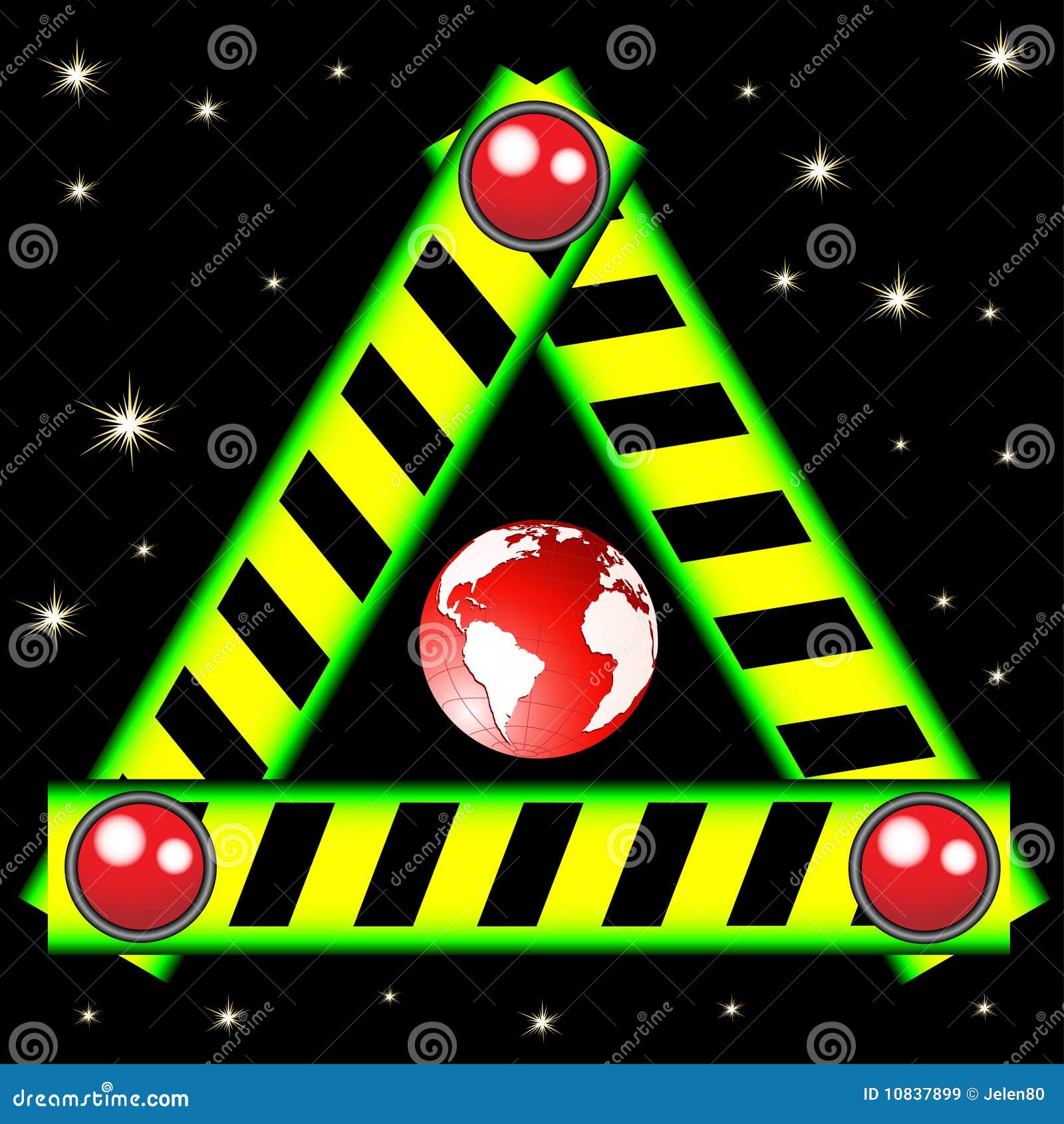 Red Earth Under Construction Stock Vector Illustration of icon, ball