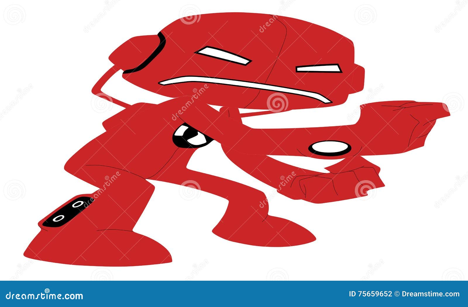 Red Echo-echo stock illustration. Illustration of anime - 75659652