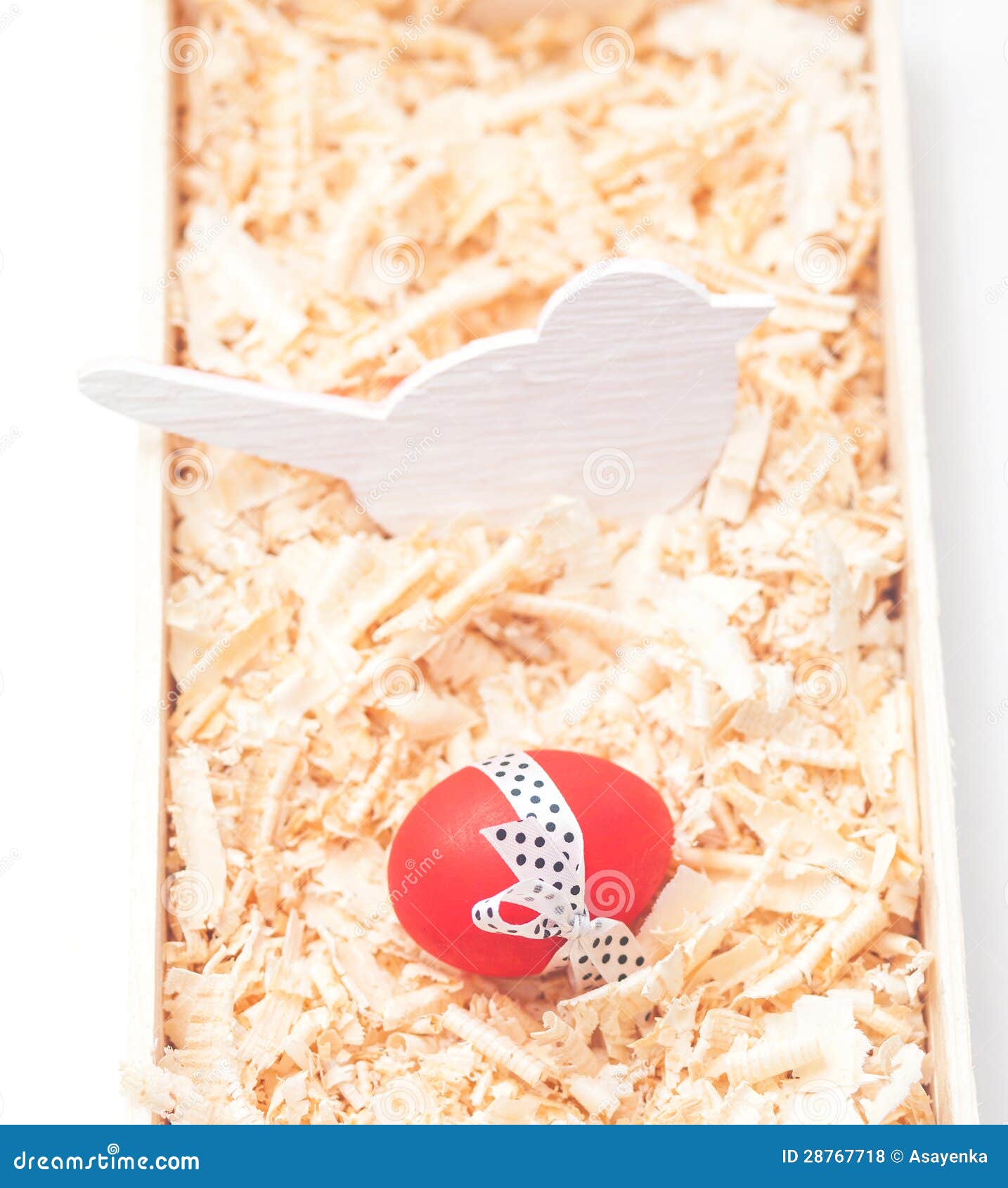 Red egg with wood bird stock photo. Image of wood, boiled 28767718