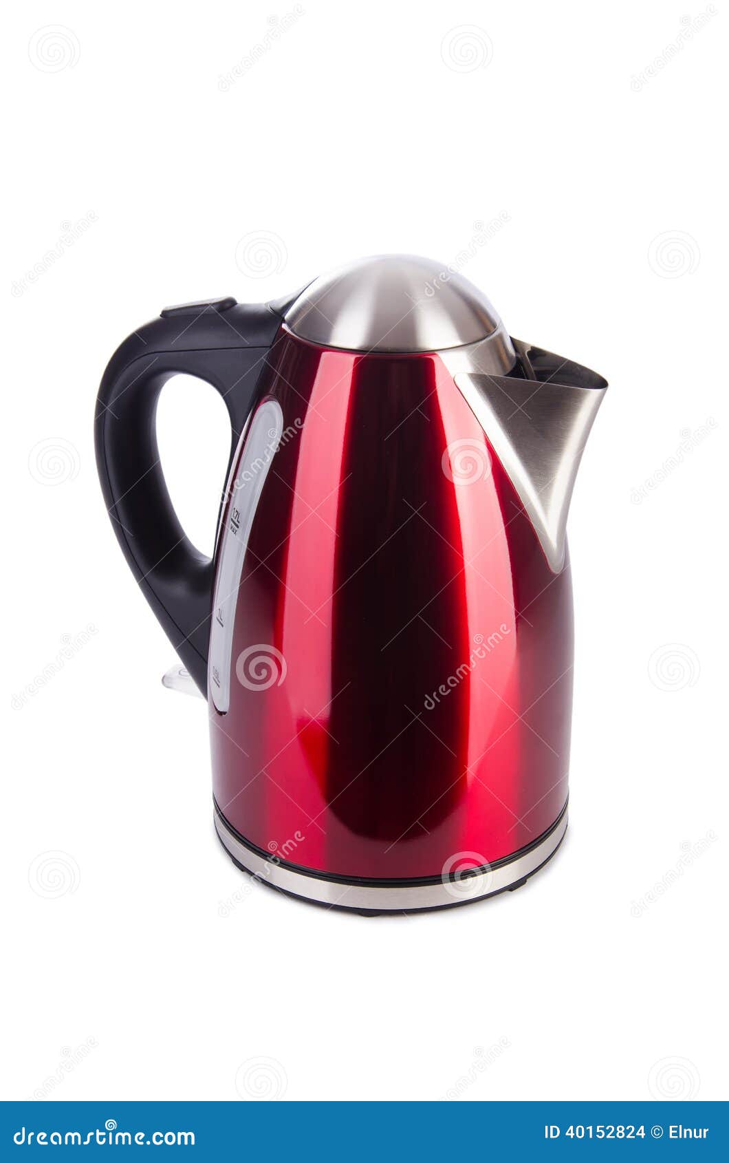Red electric kettle stock photo. Image of electric, utensil 40152824