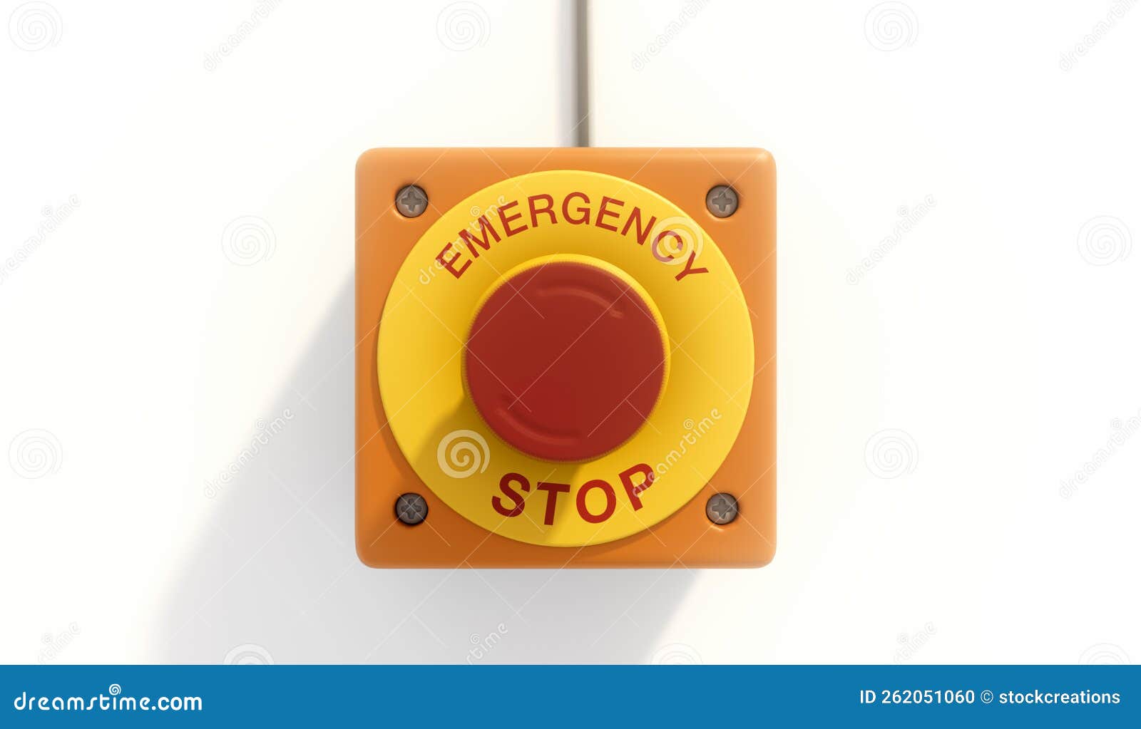 3d rendering stop button isolated 10161426 PNG