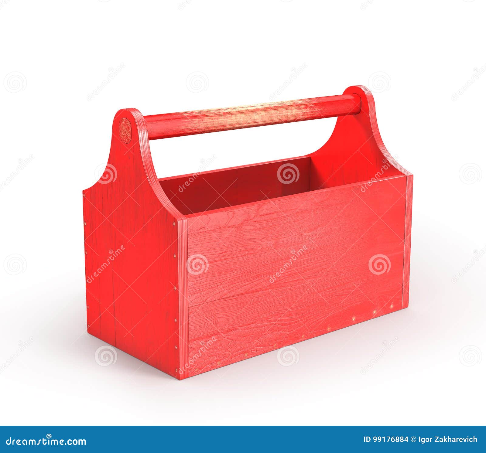Red empty toolbox stock illustration. Illustration of container - 99176884