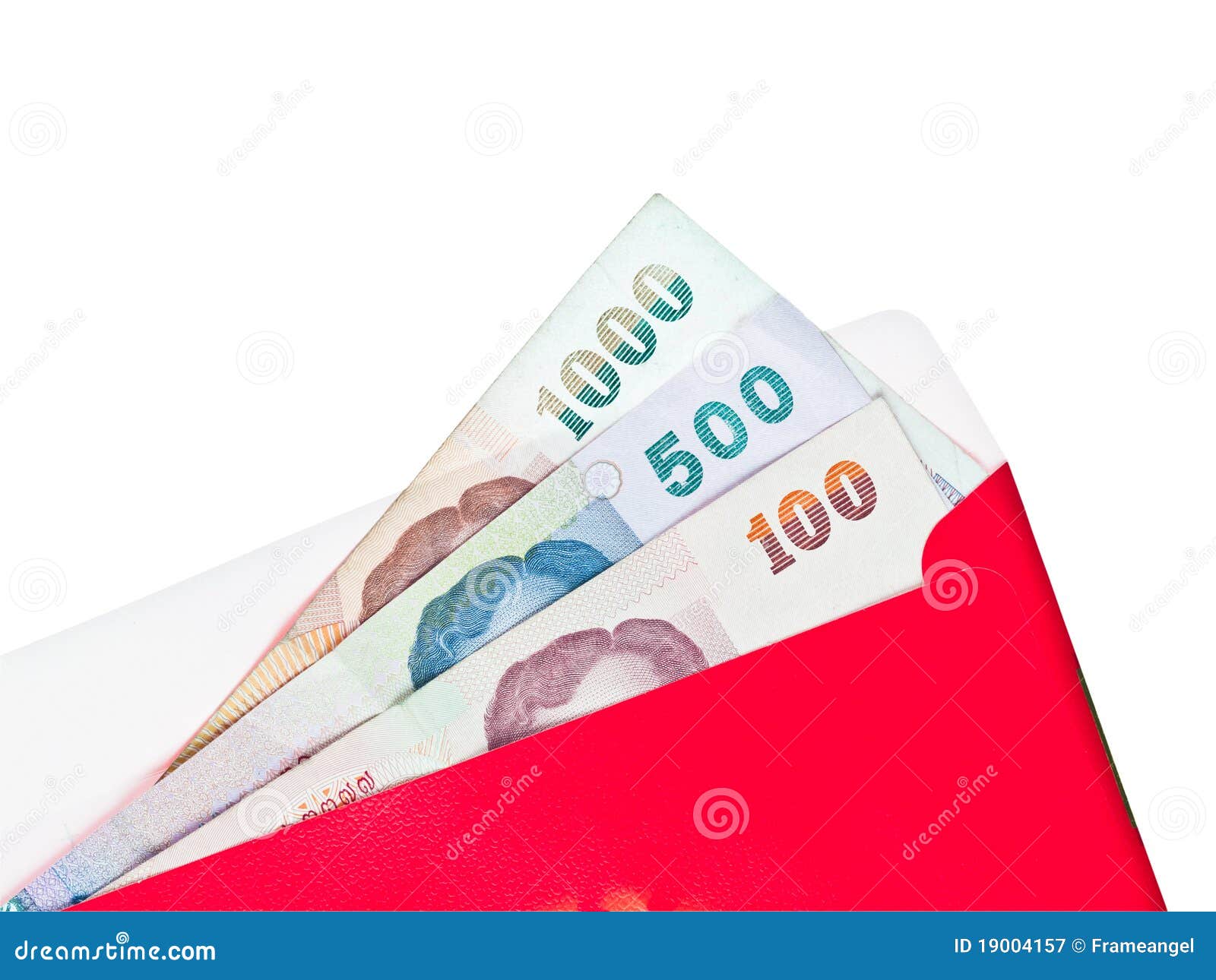 Red envelope with money stock image. Image of congratulating 19004157