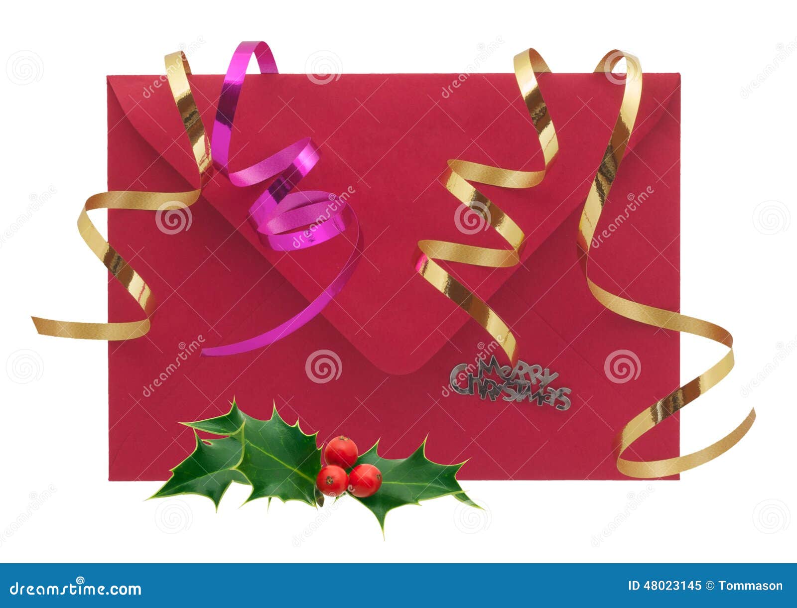 Red Envelope stock image. Image of noel, container, holly 48023145