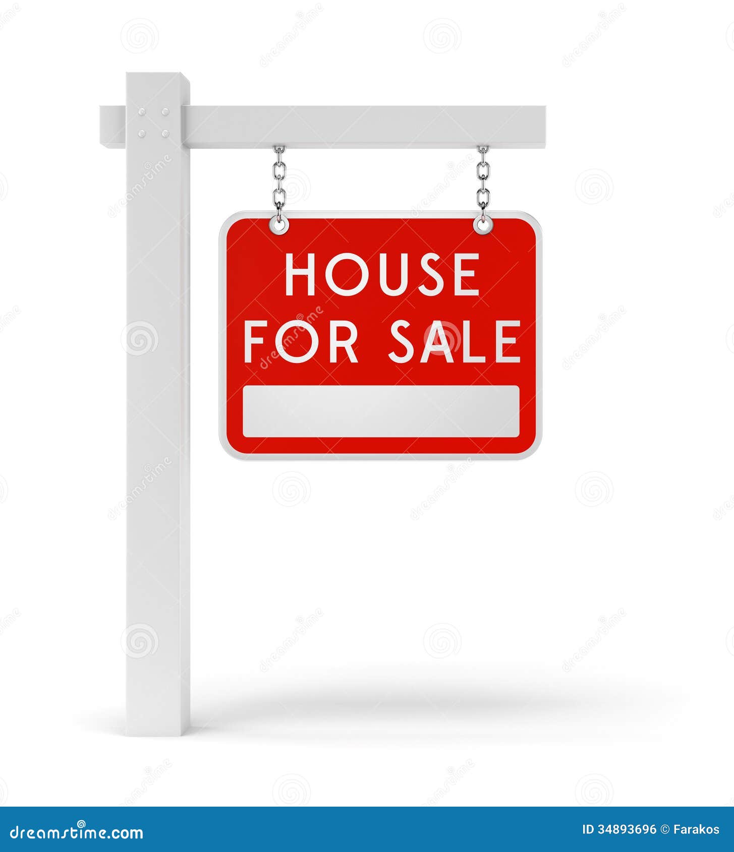 Red Estate Sign House For Sale Stock Illustration Illustration Of Loan Real 34893696