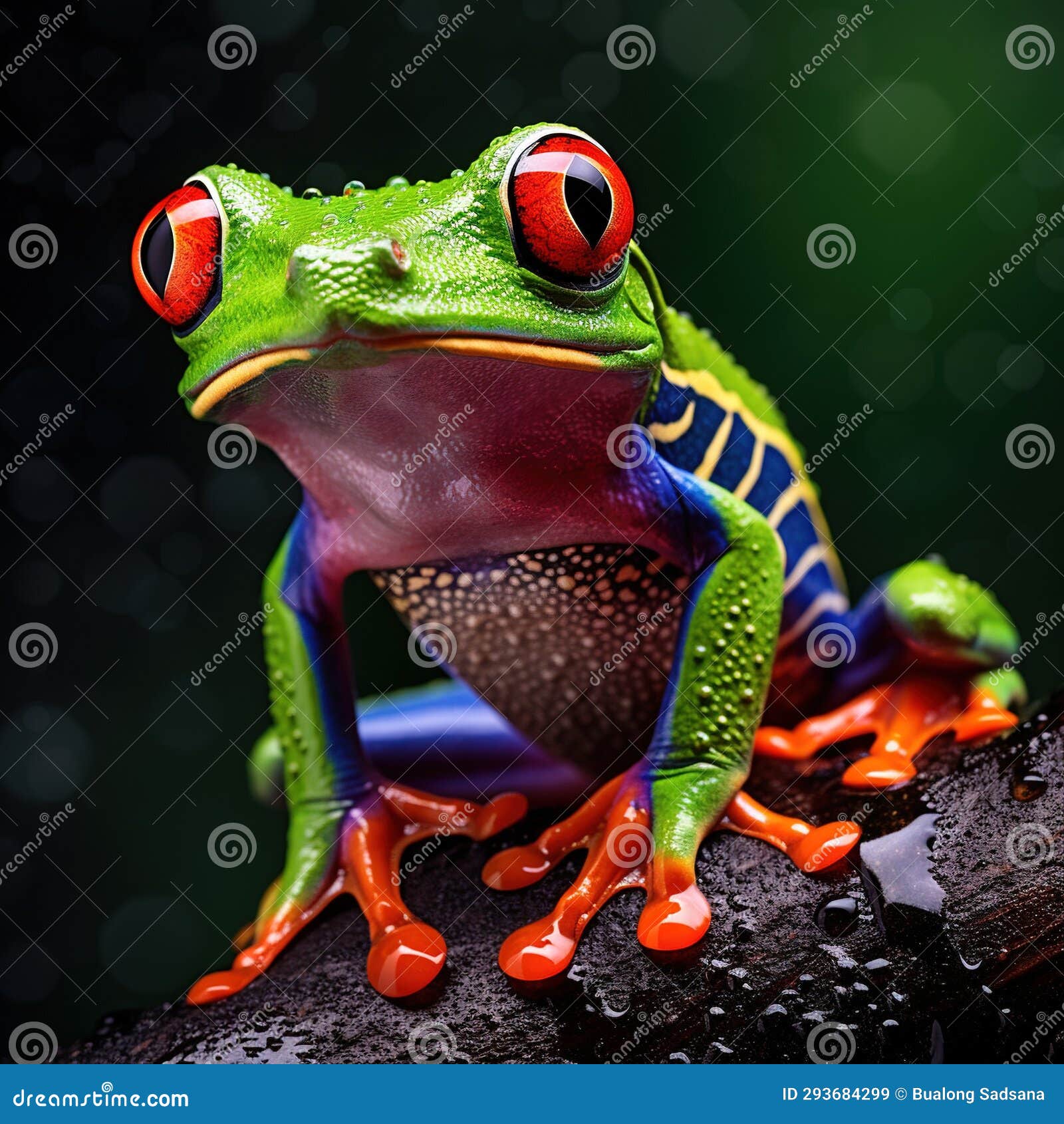 red eyed green tree frog or gaudy tree frog