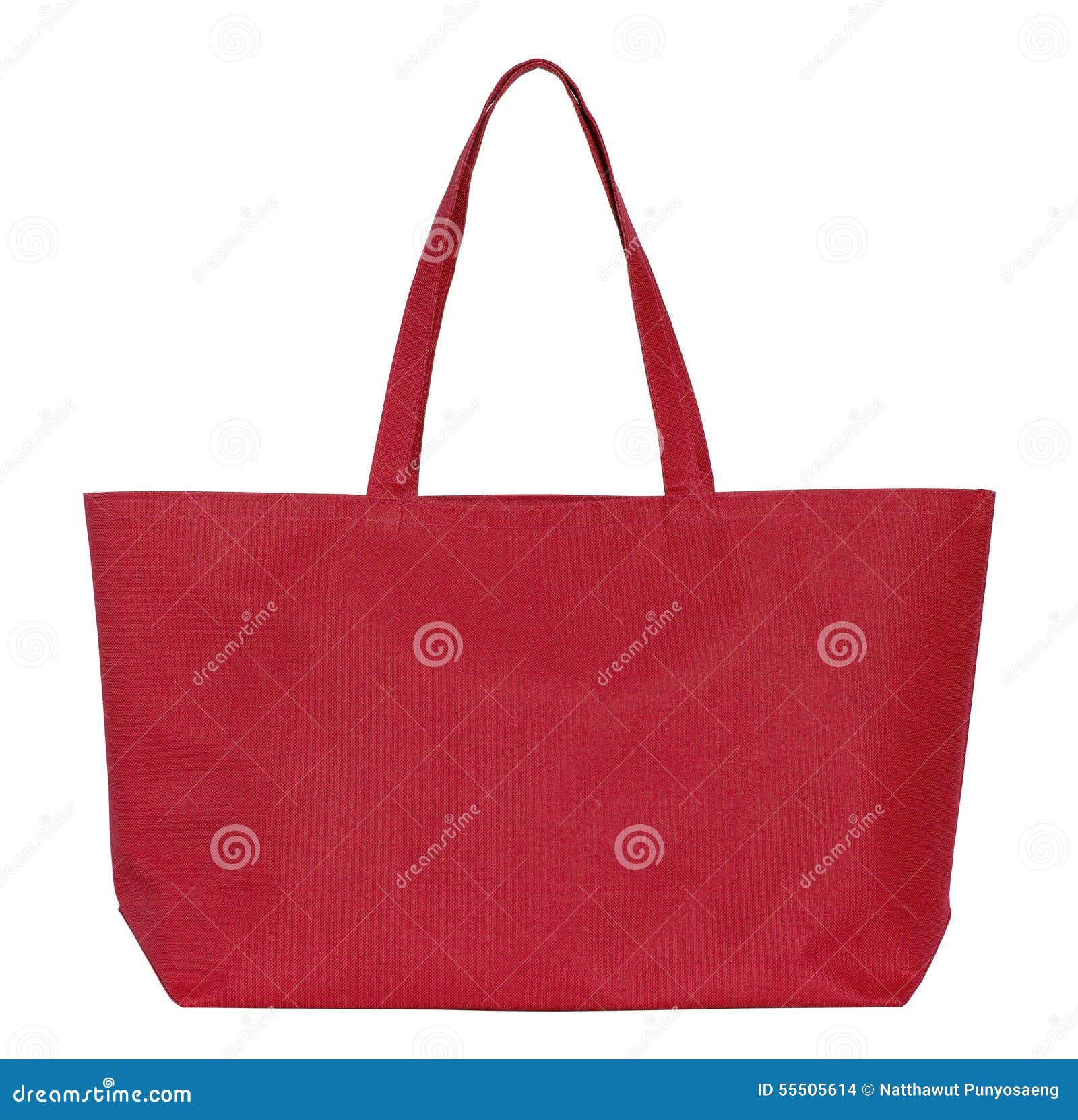 Red Fabric Bag Isolated on White Stock Photo Image of fabric, sale