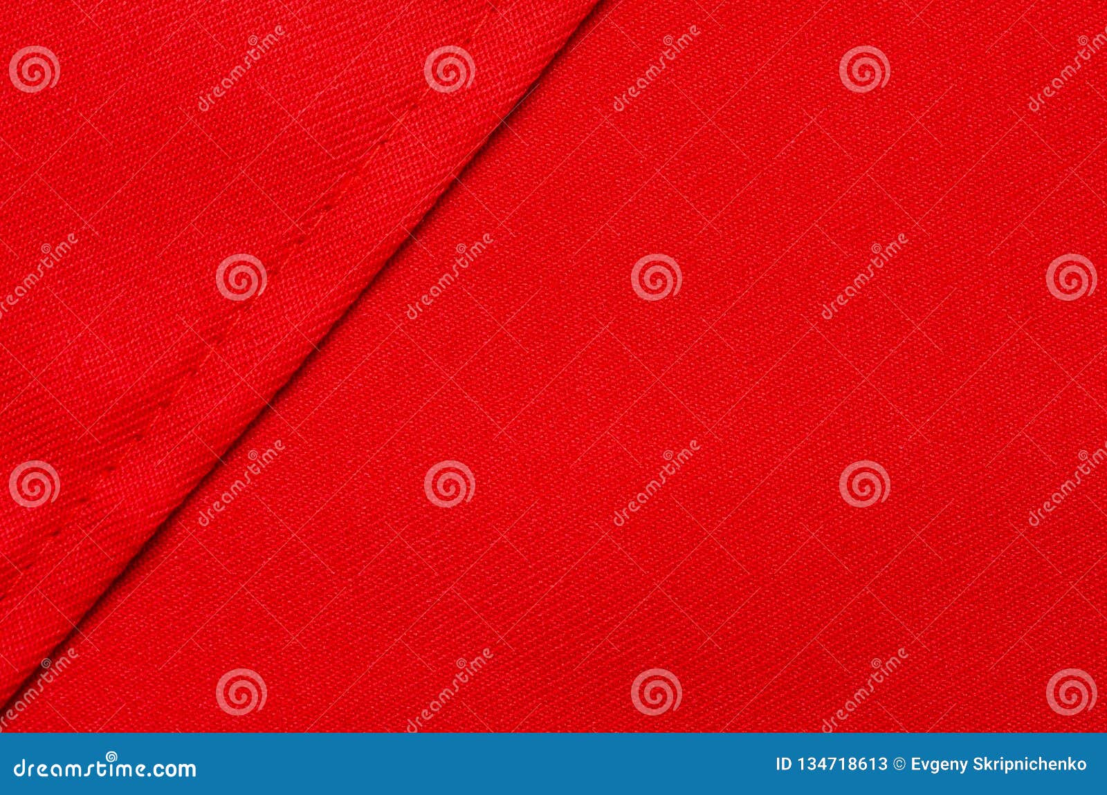 Red Fabric Material Texture Cloth Seam Stock Image - Image of ...