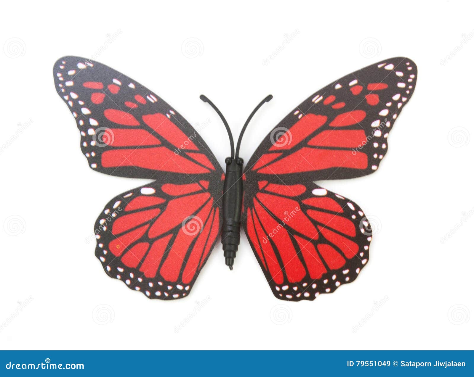 Red Fake Butterfly Isolated Stock Image - Image of pile, butterflies:  79551049