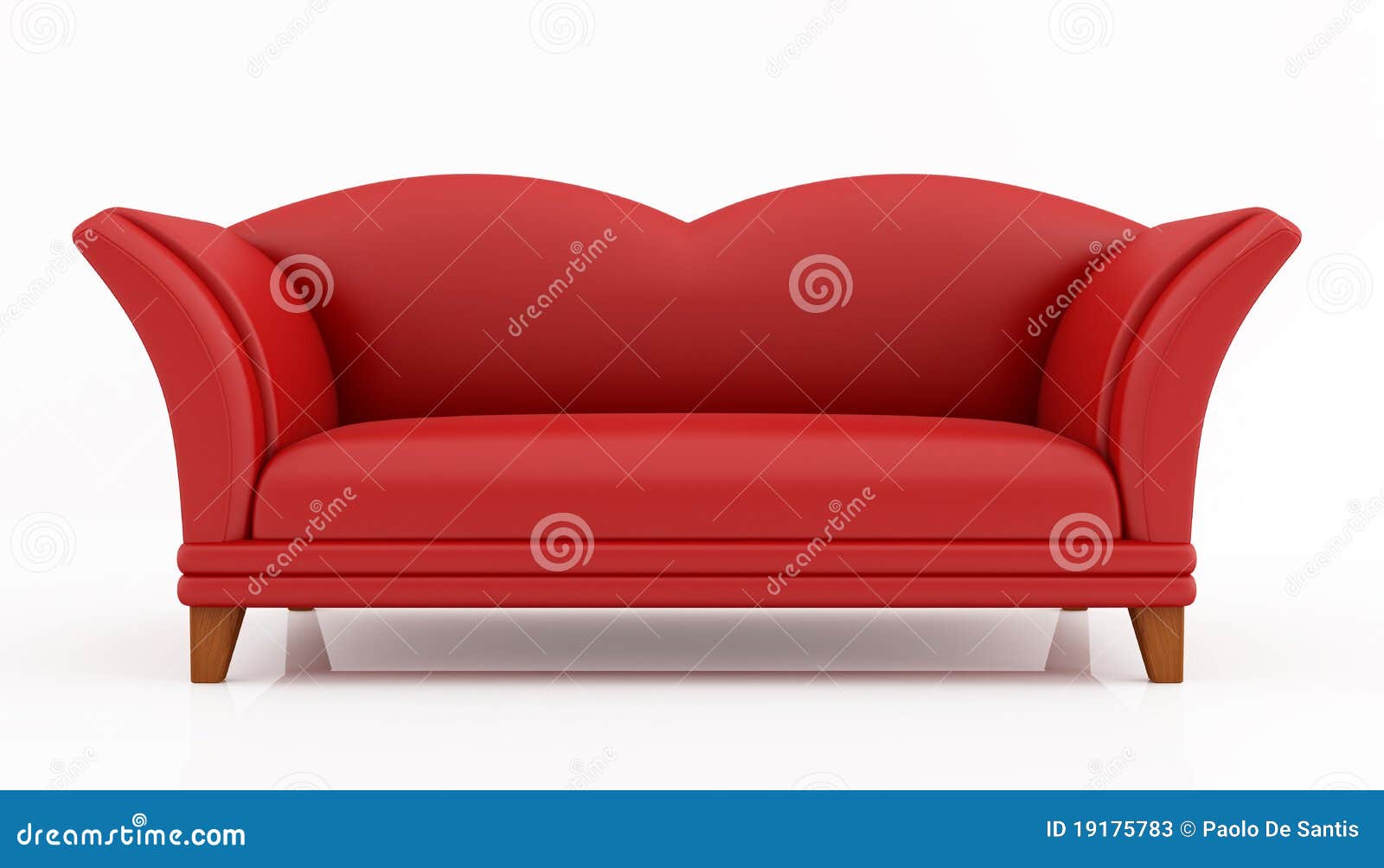 Red fashion couch stock illustration. Illustration of lifestyles 19175783