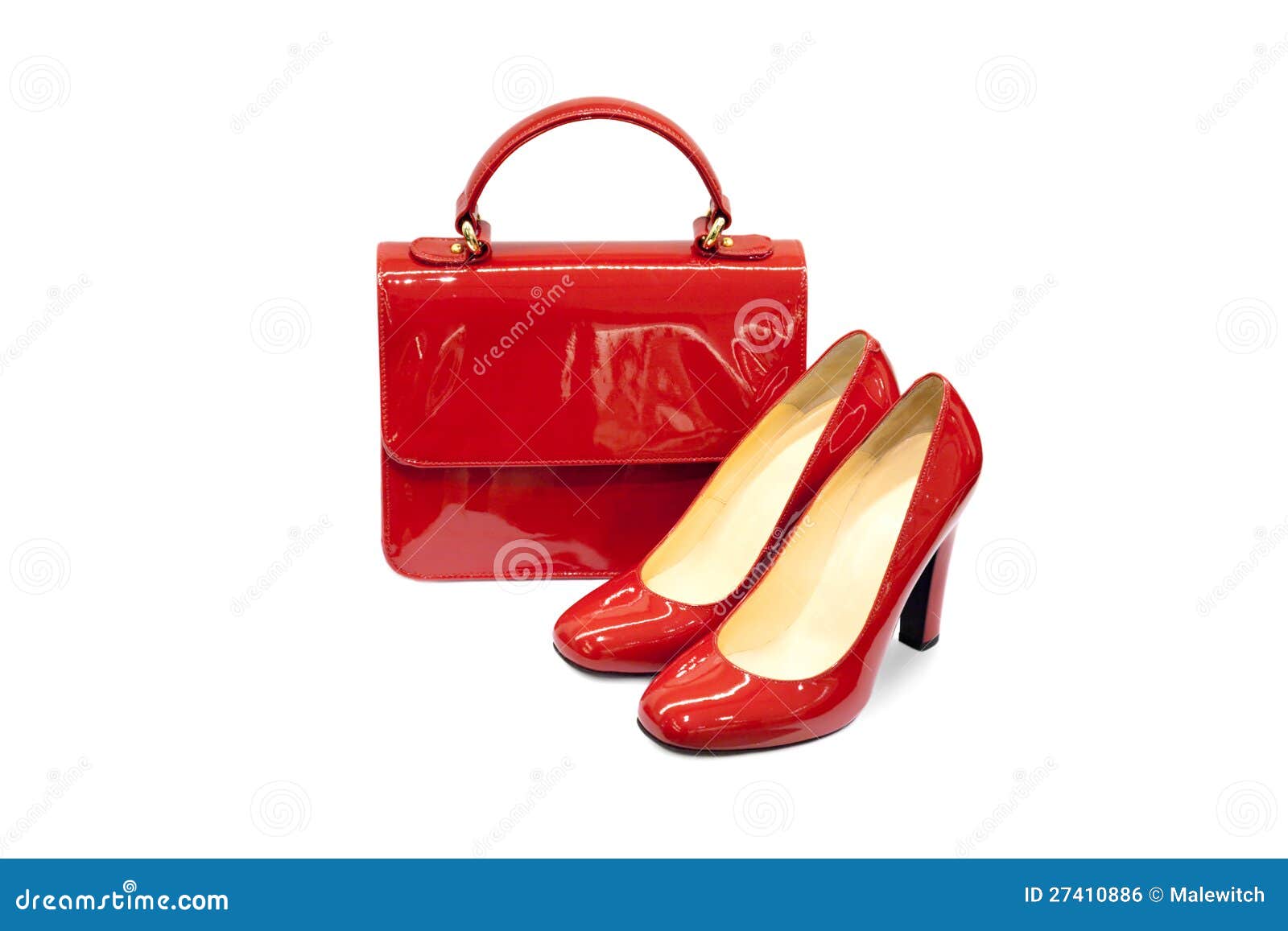Red female bag&shoes4 stock photo. Image of colorful 27410886