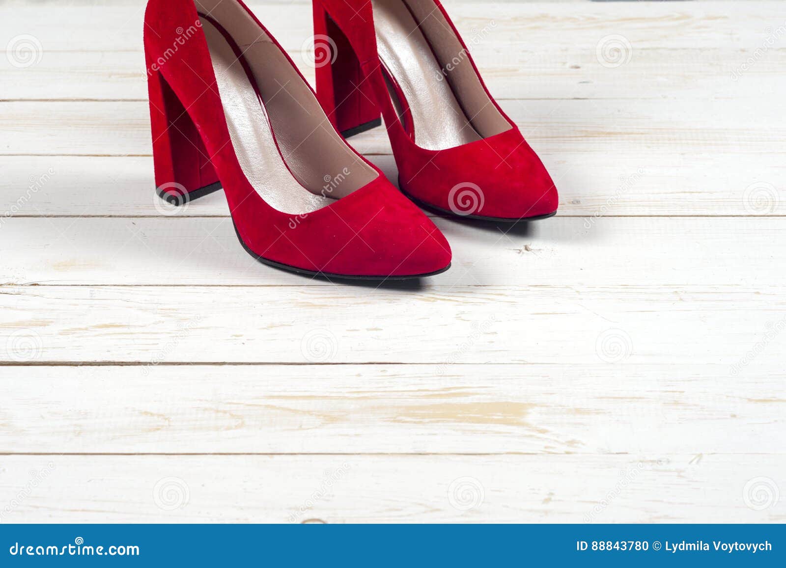 Red Female Shoes on High Heels Stock Photo - Image of girl, heel: 88843780