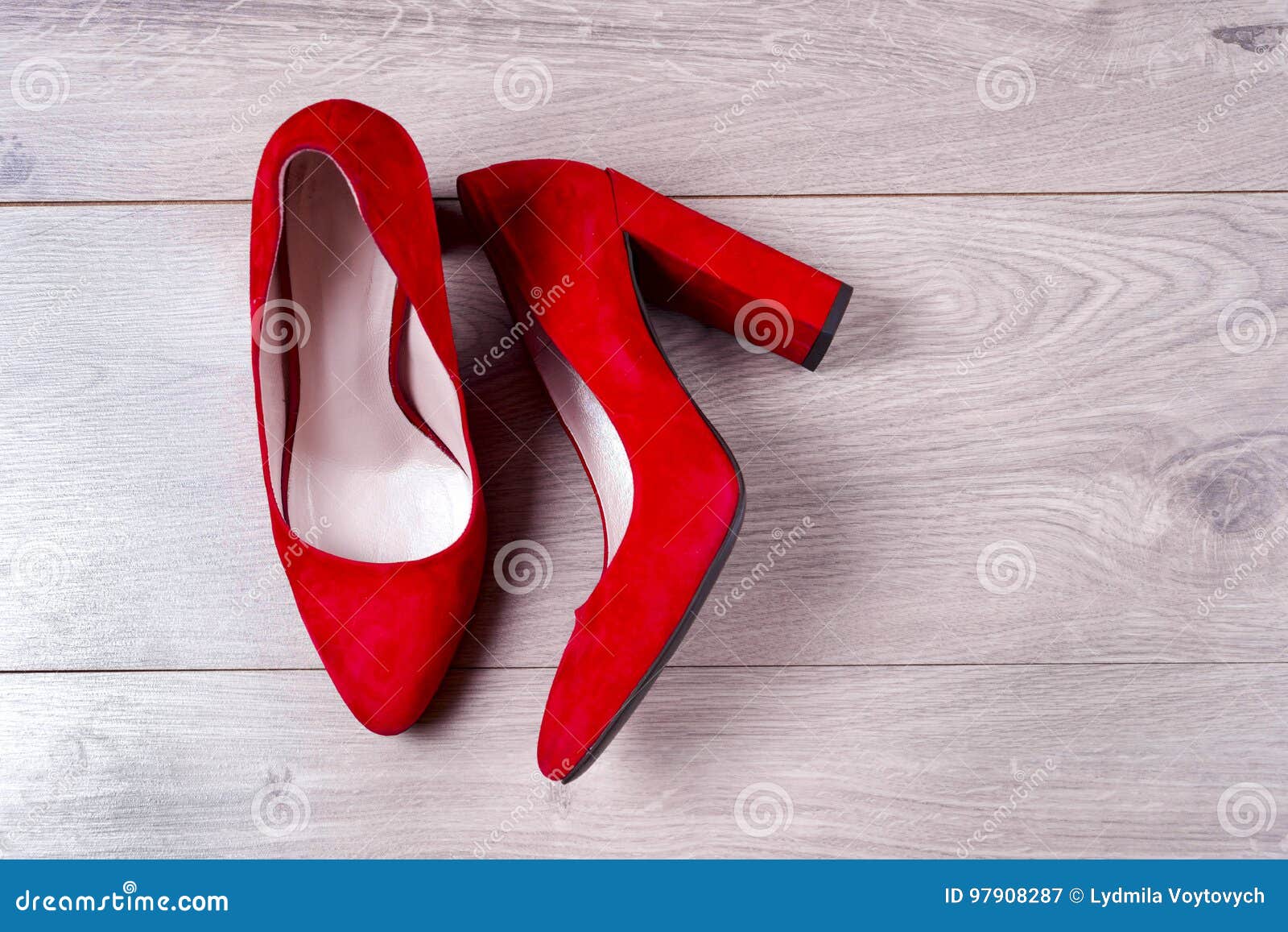 Red Female Shoes on High Heels Stock Image - Image of elegance, casual ...
