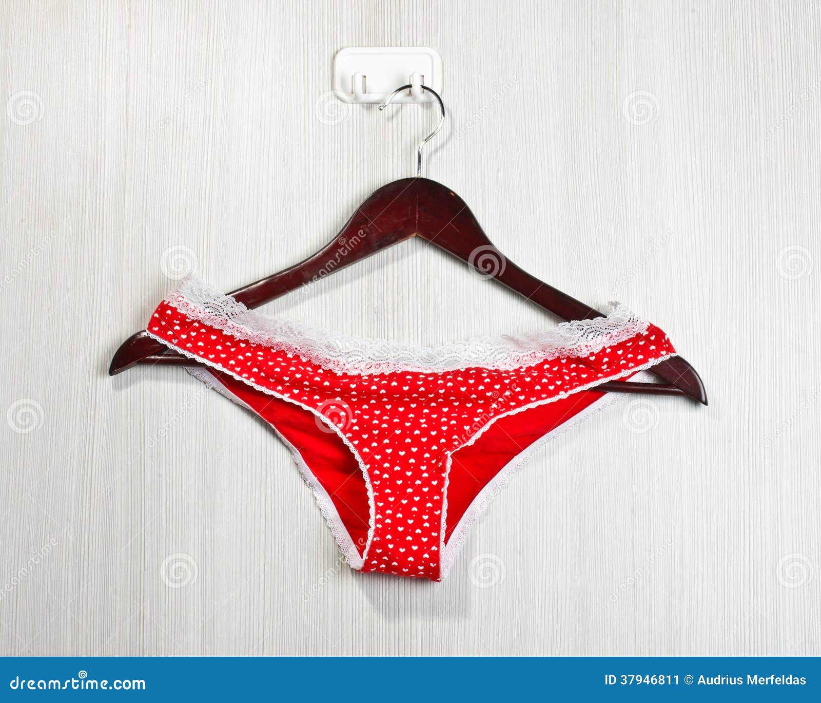 Red Female Underwear Valentine Day Present Stock Image - Image of