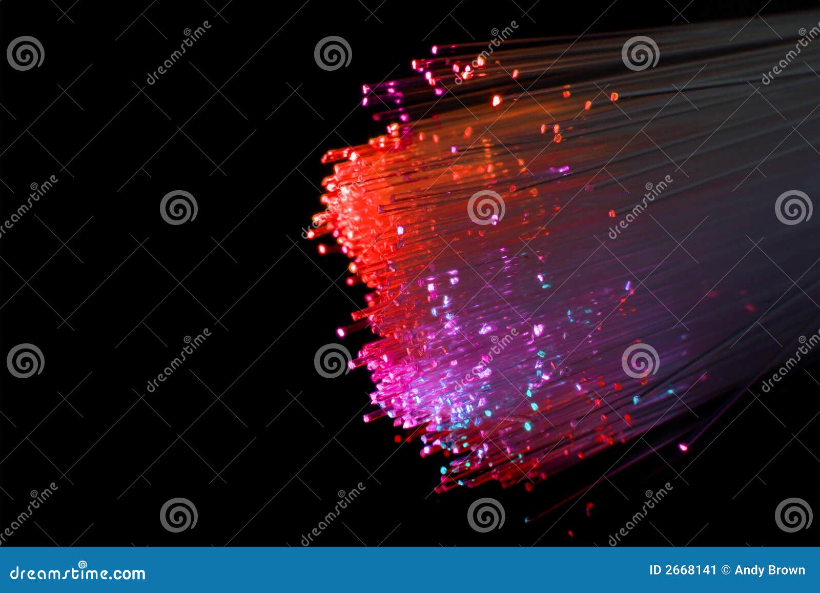 Red Fiber Optic stock image. Image of global, networking 2668141