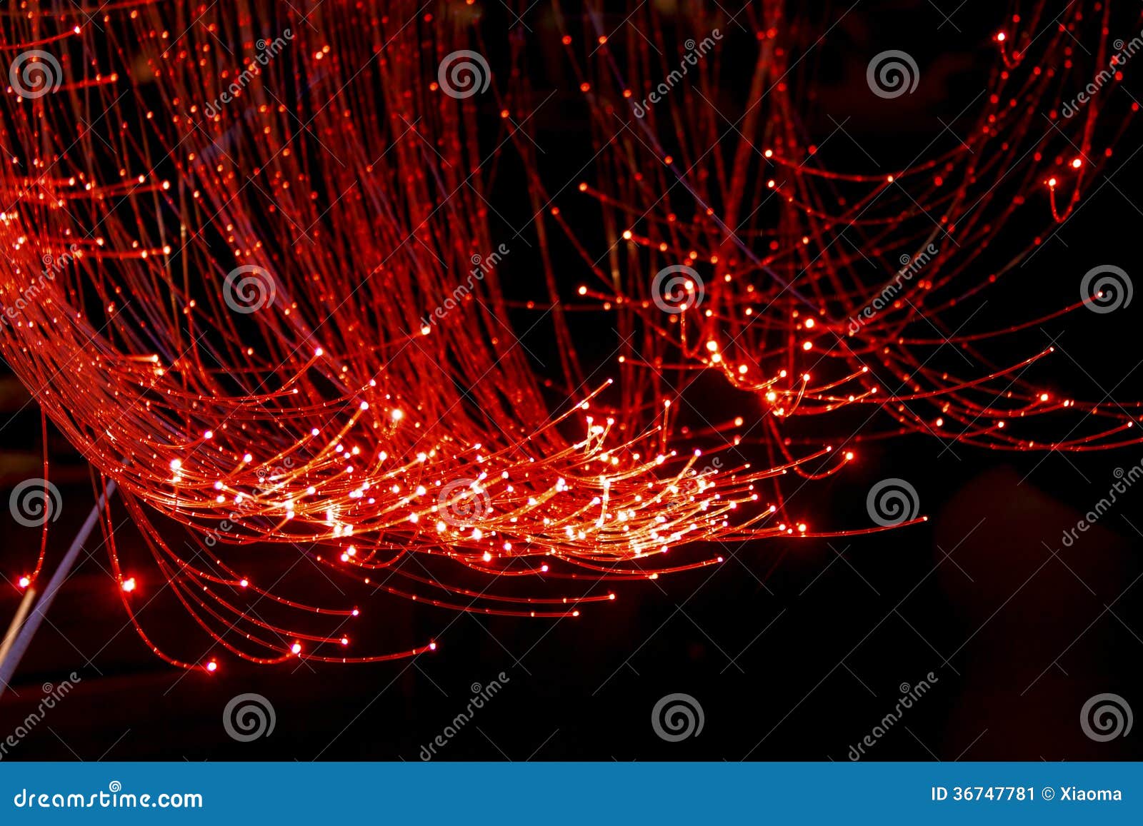 Red Fiber Optic Cable stock image. Image of 36747781