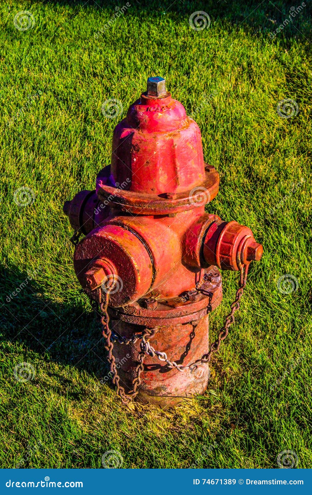 Red Fire Hydrant stock image. Image of fireman, water 74671389