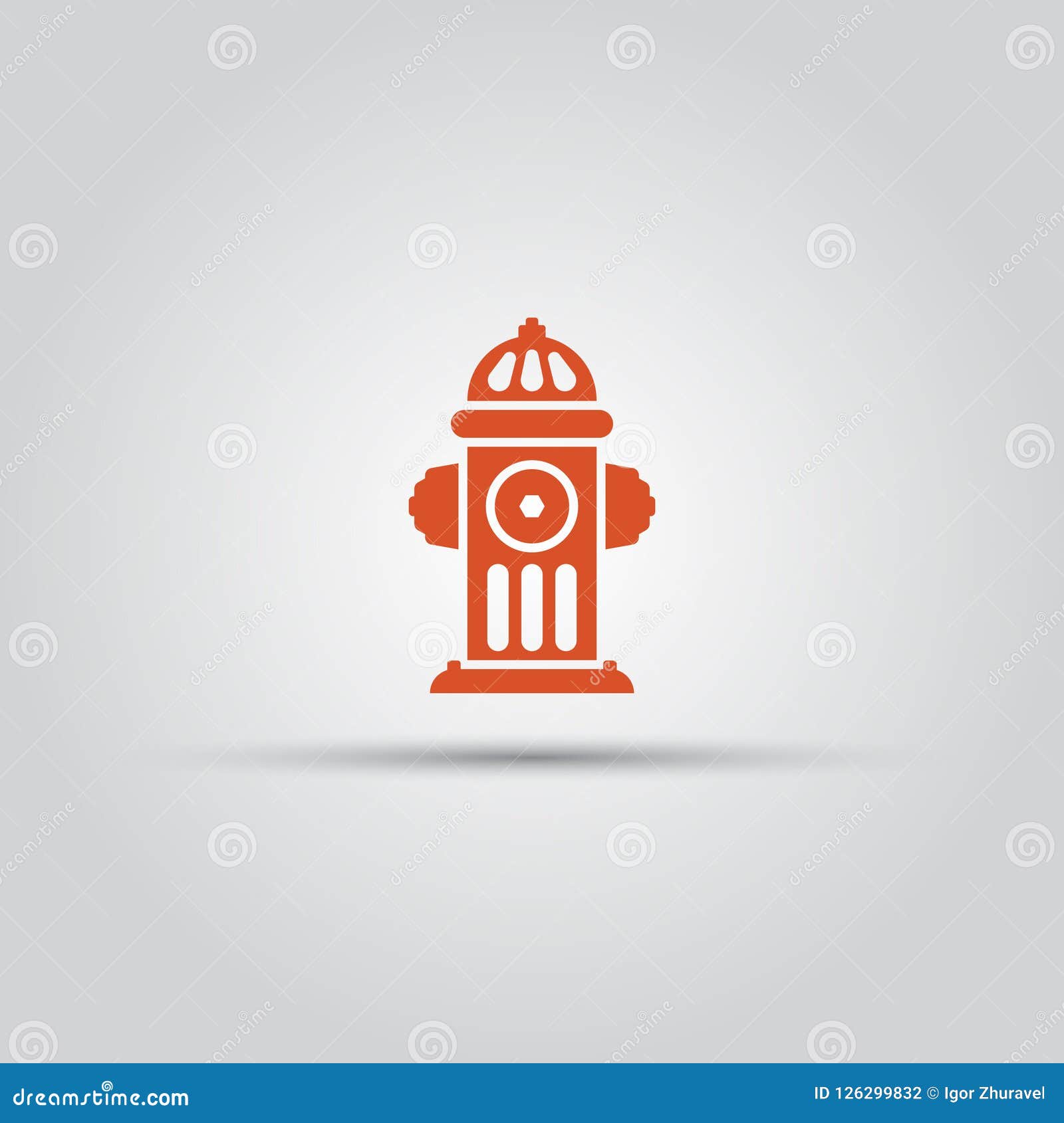 red fire hydrant   colored icon