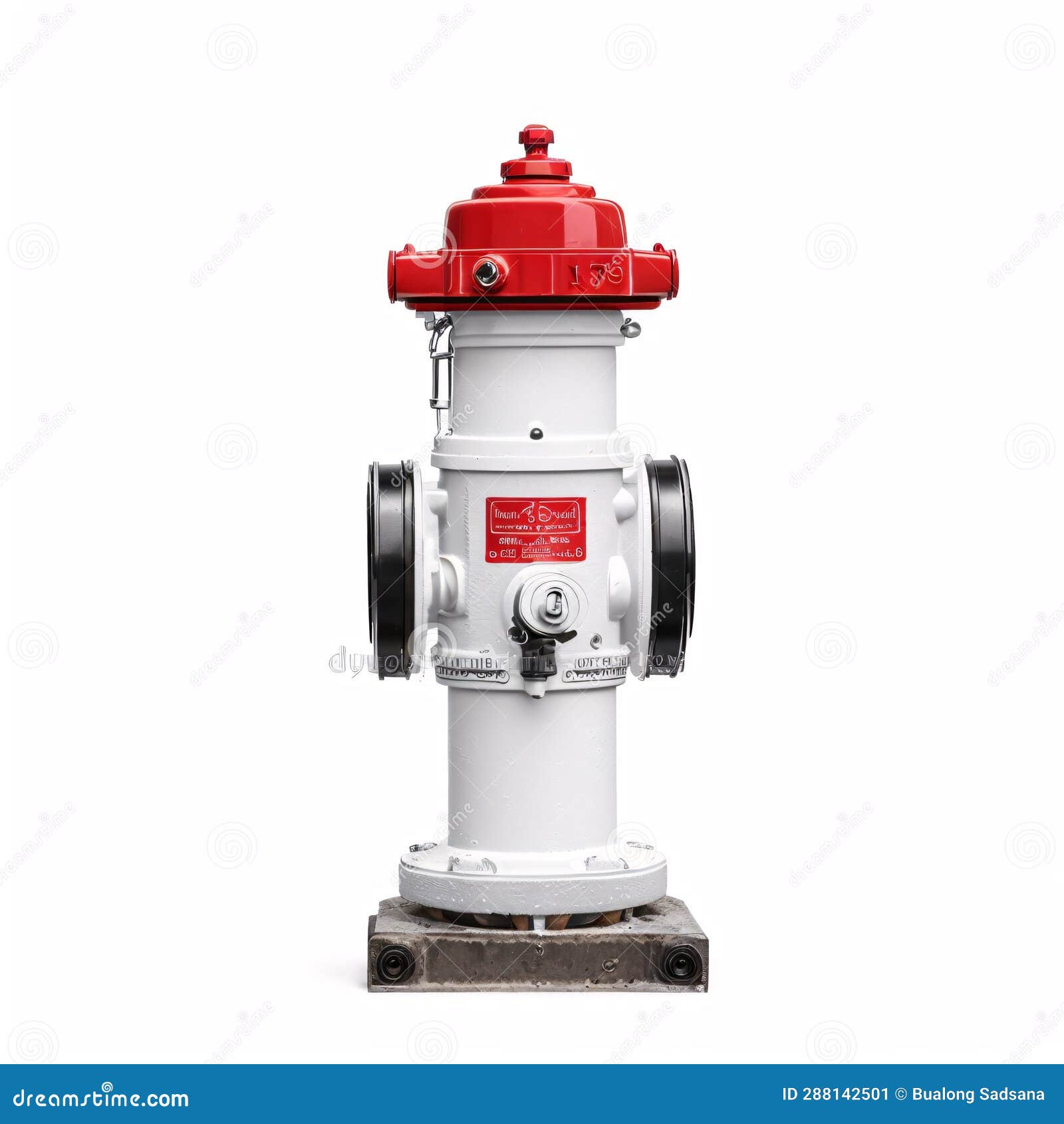 Red Fire Hydrant on a White Background. Stock Illustration