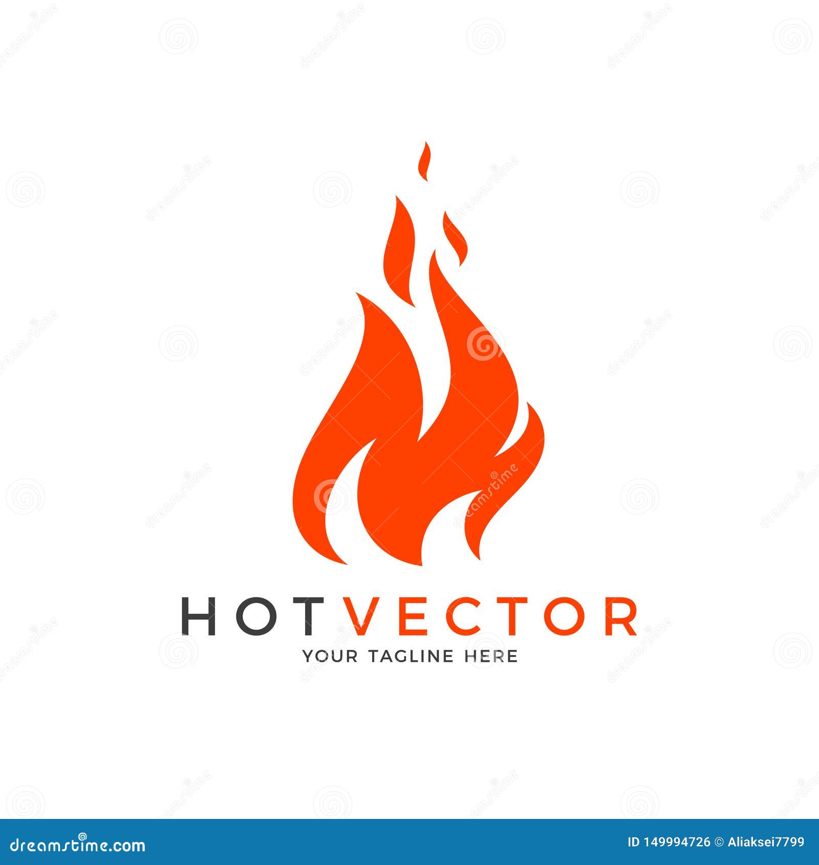 Red fire. Logo stock vector. Illustration of sign, background - 149994726